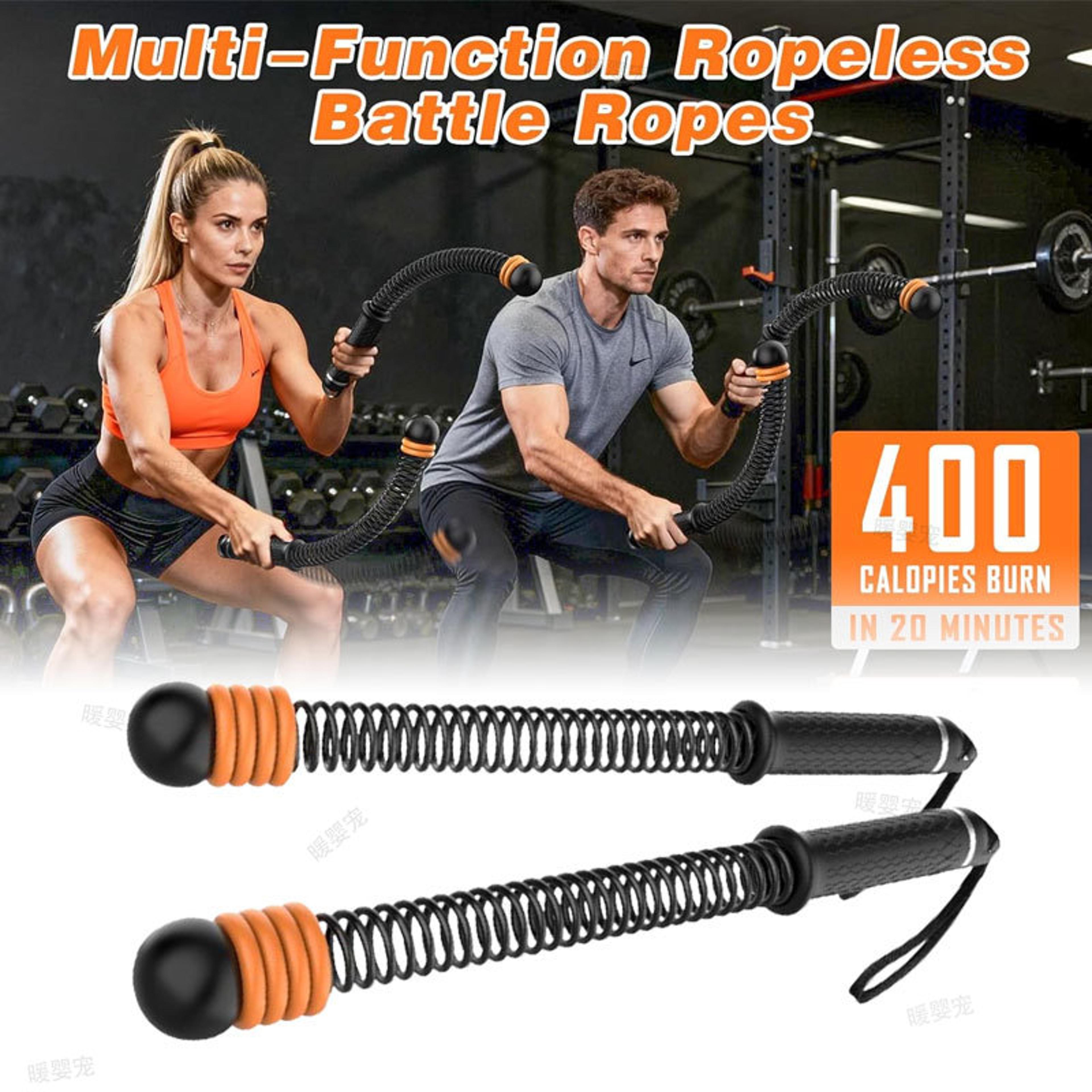 Ropeless Battle Rope Adjustable Resistance Trainer For Full Body Home Gym Workouts 1