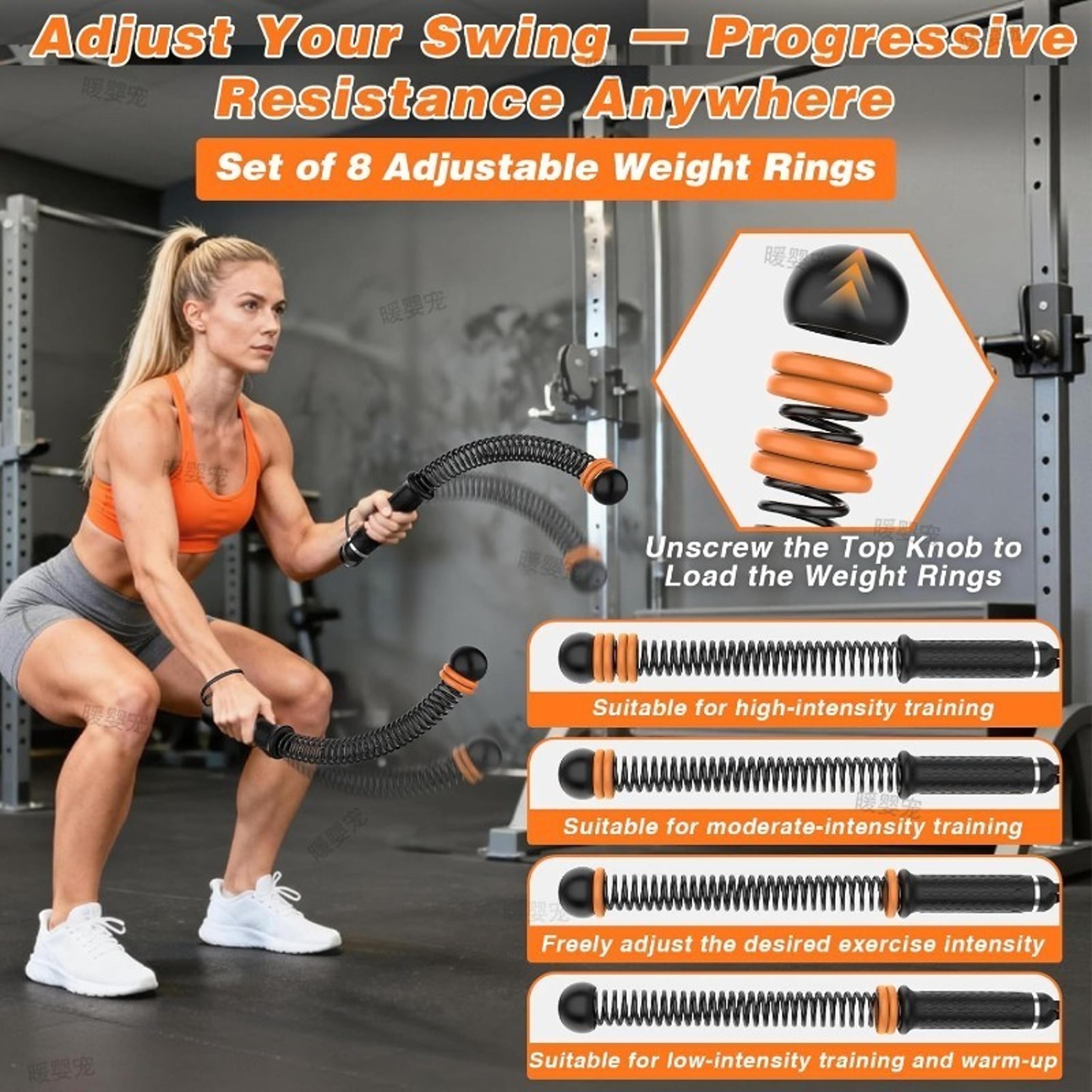 Ropeless Battle Rope Adjustable Resistance Trainer For Full Body Home Gym Workouts 3