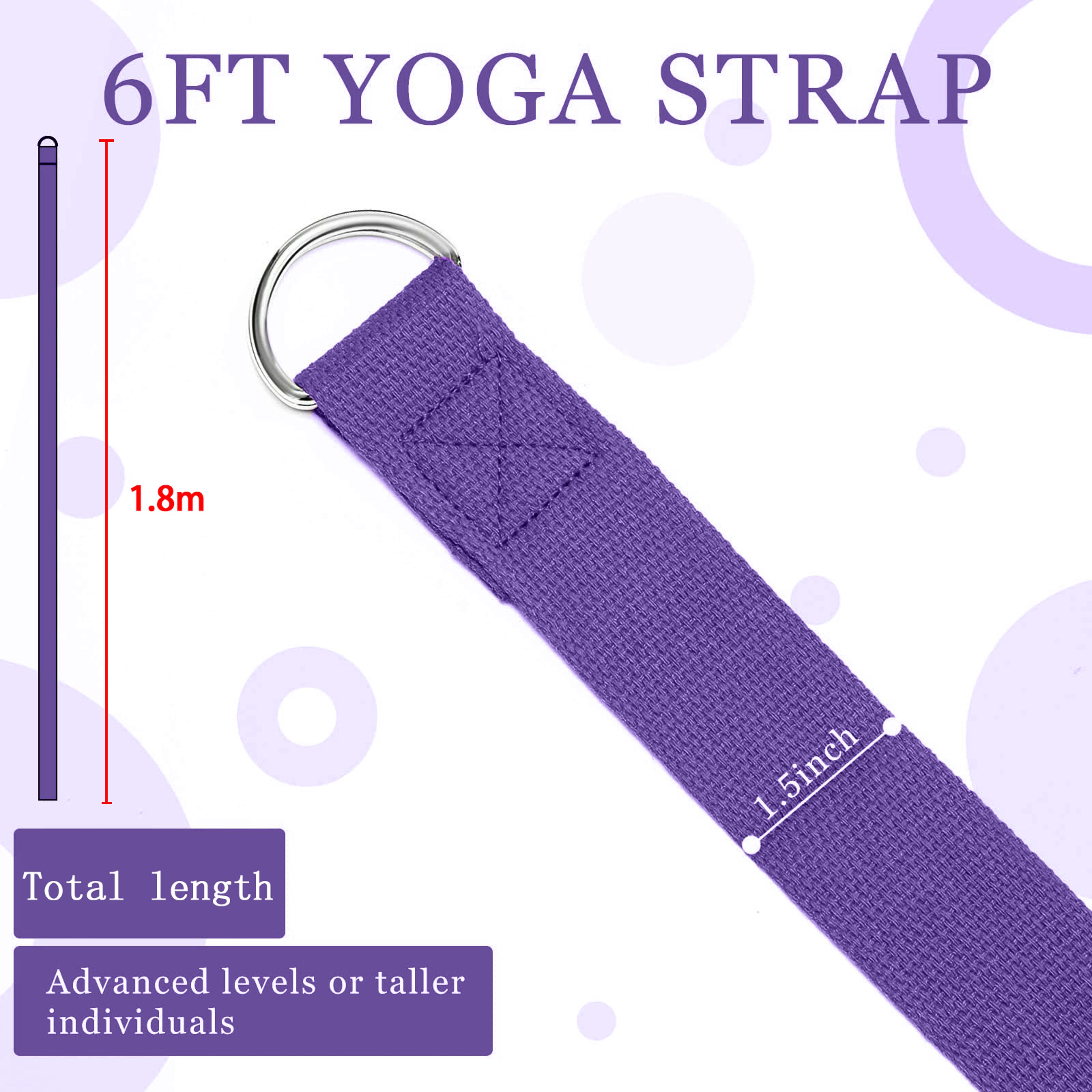 Premium Yoga Strap With D Ring Buckle Adjustable Cotton Stretching Strap For Pilates Flexibility  F 5