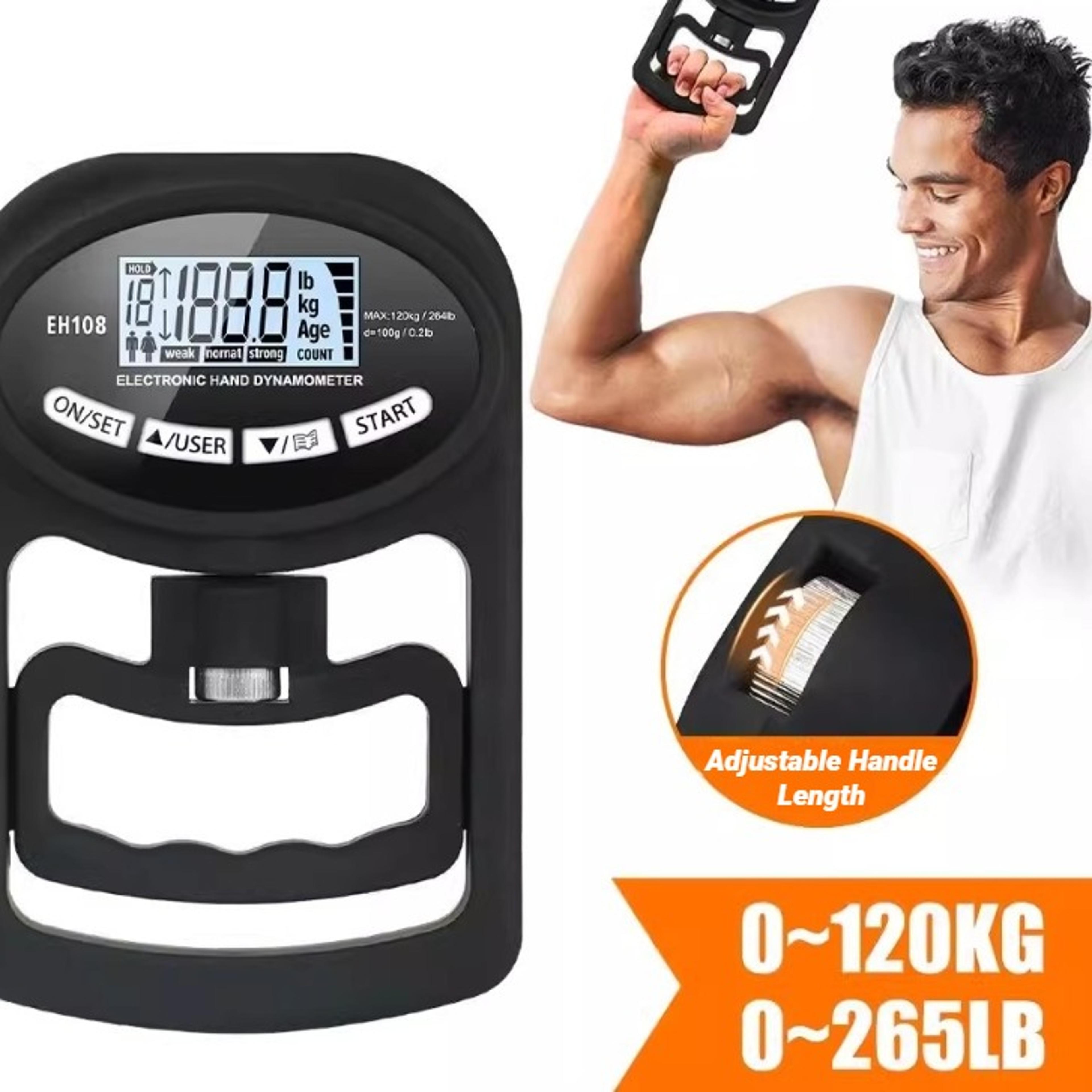 120Kg Grip Strength Meter For Men And Women Tester Digital Hand Dynamometer Training USB LCD jpg