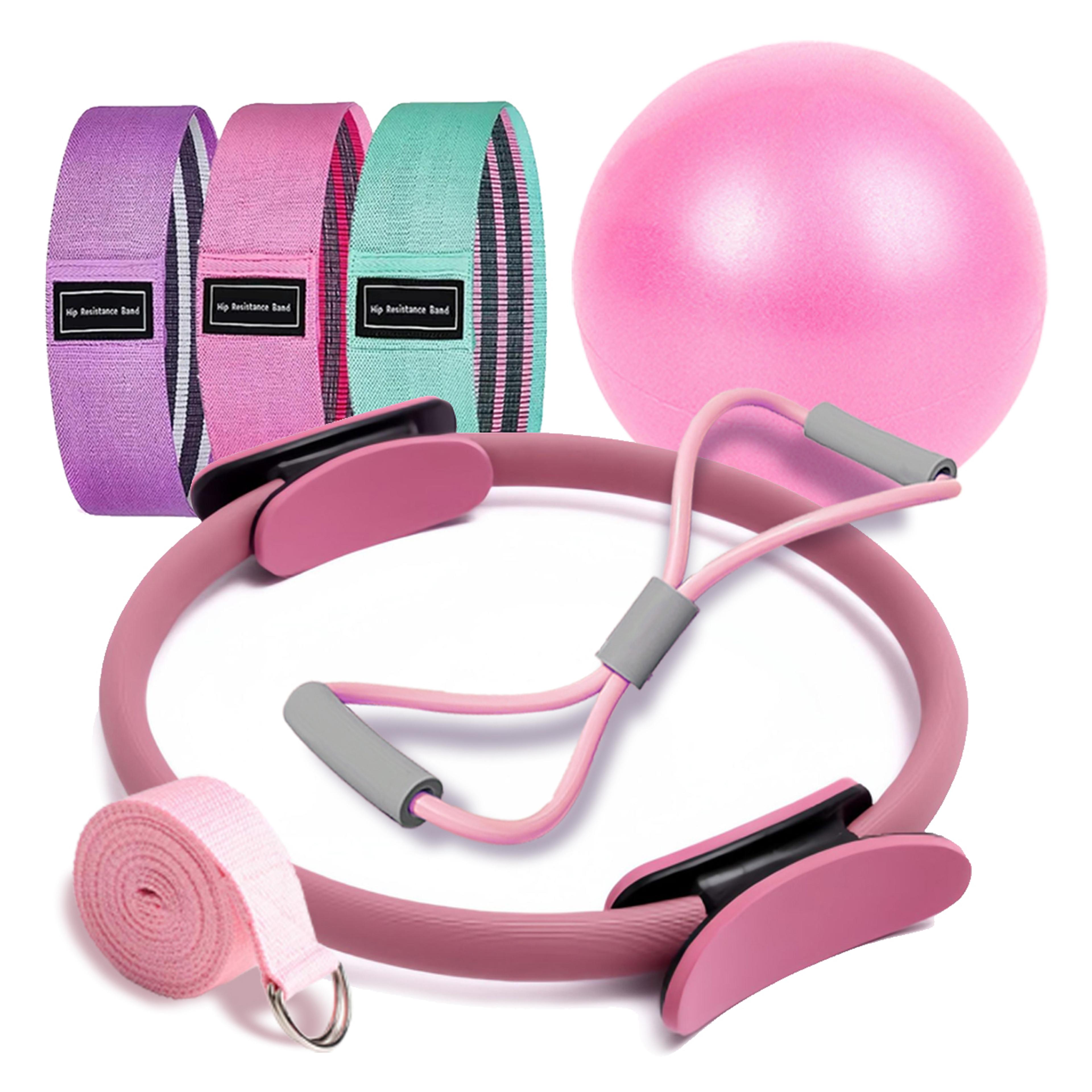 CoreTone Pilates Ring  Pilates Ball Resistance Band Set For Home Fitness  Postpartum Training 1
