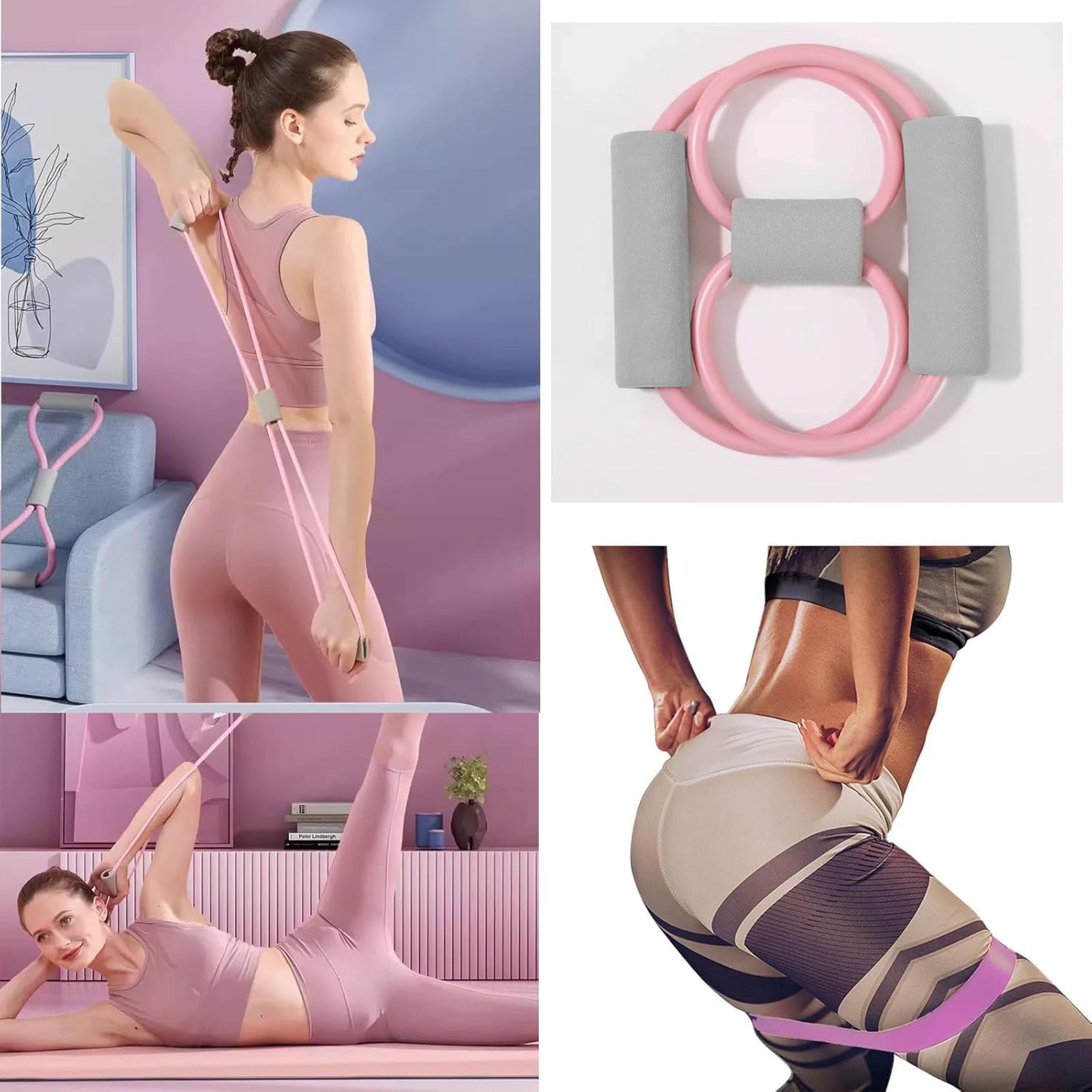 CoreTone Pilates Ring  Pilates Ball Resistance Band Set For Home Fitness  Postpartum Training 6