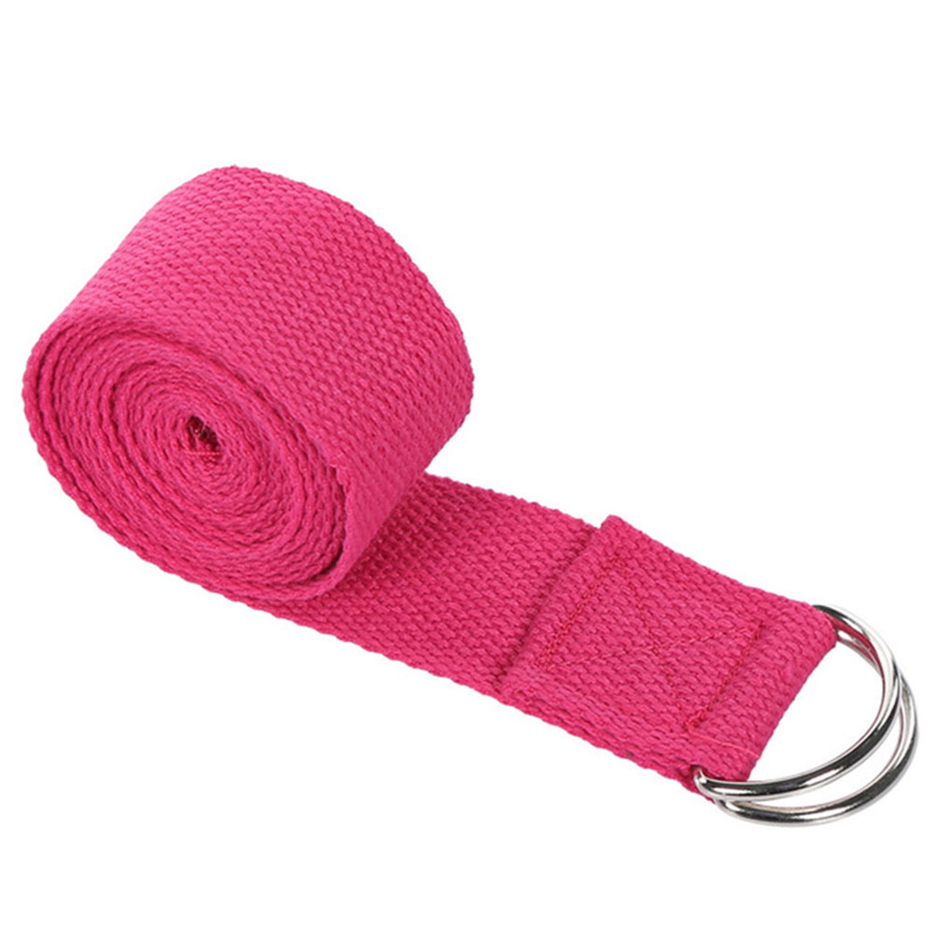 FlexStretch Yoga Strap With Adjustable D Ring Buckle For Yoga Pilates  Stretching 3
