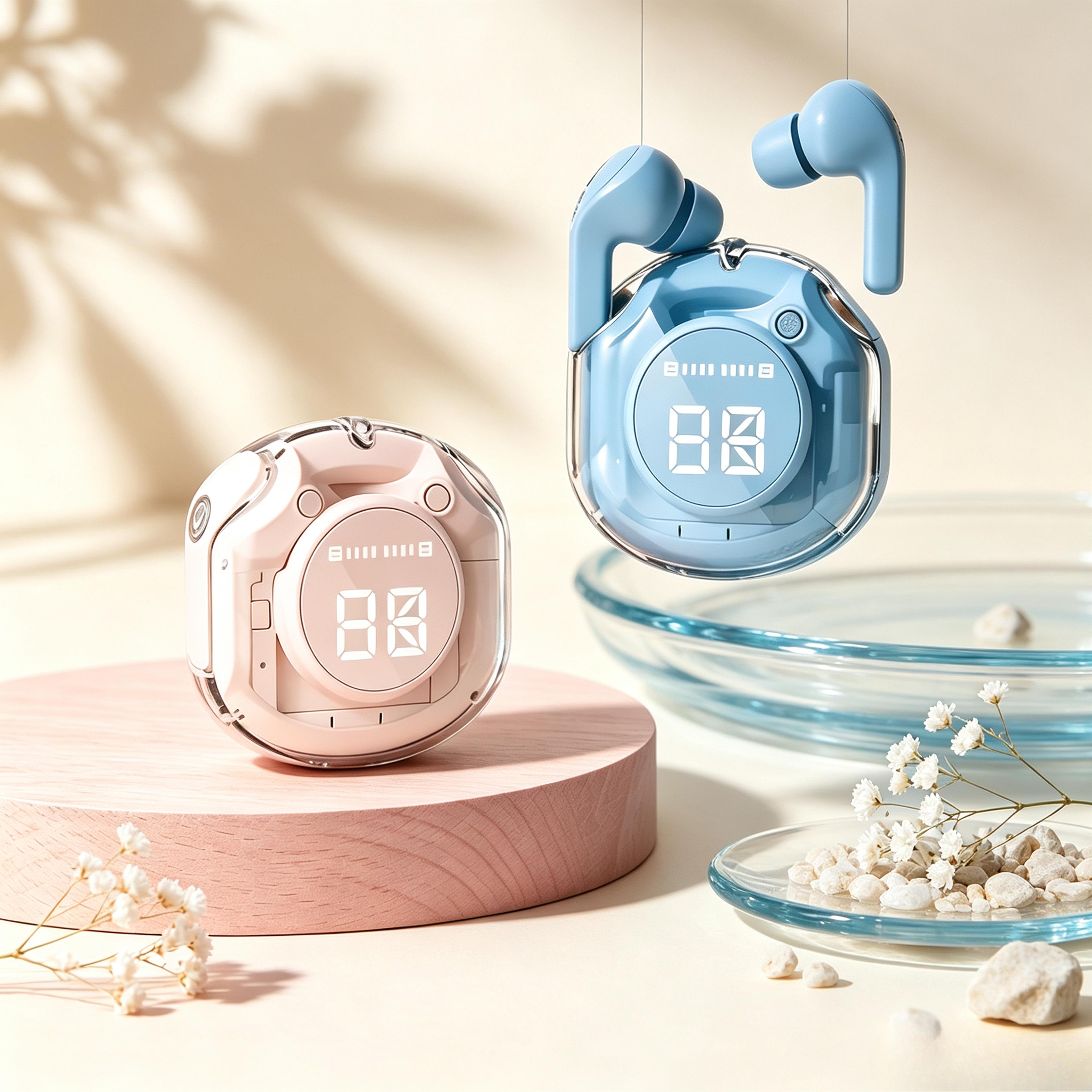 adaptive eq wireless earbuds bluetooth 5.3 tws headphones with hifi stereo sound