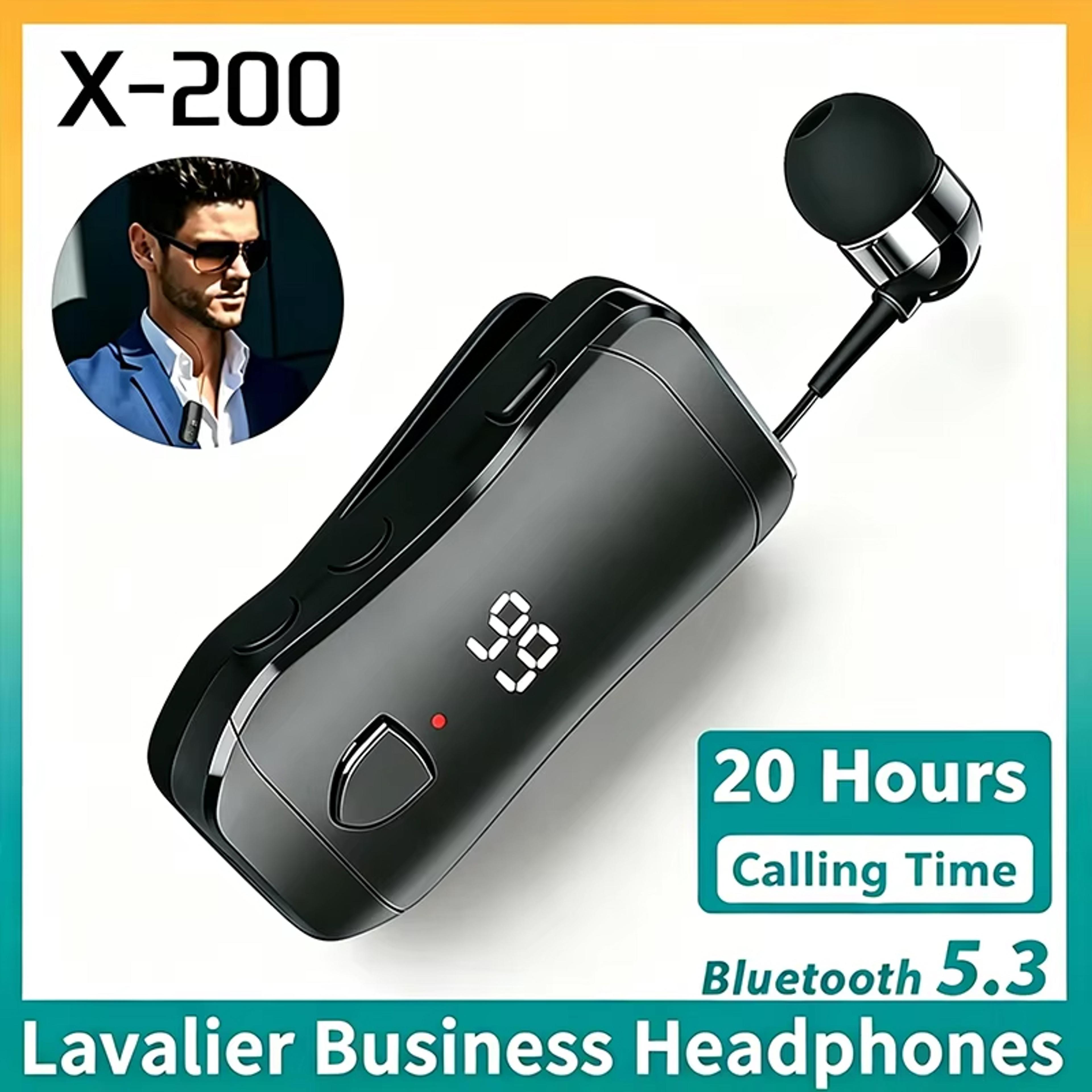 X200 Bluetooth 53 Wireless Earbud With LED Display 20H Battery Business Bluetooth Headset 4