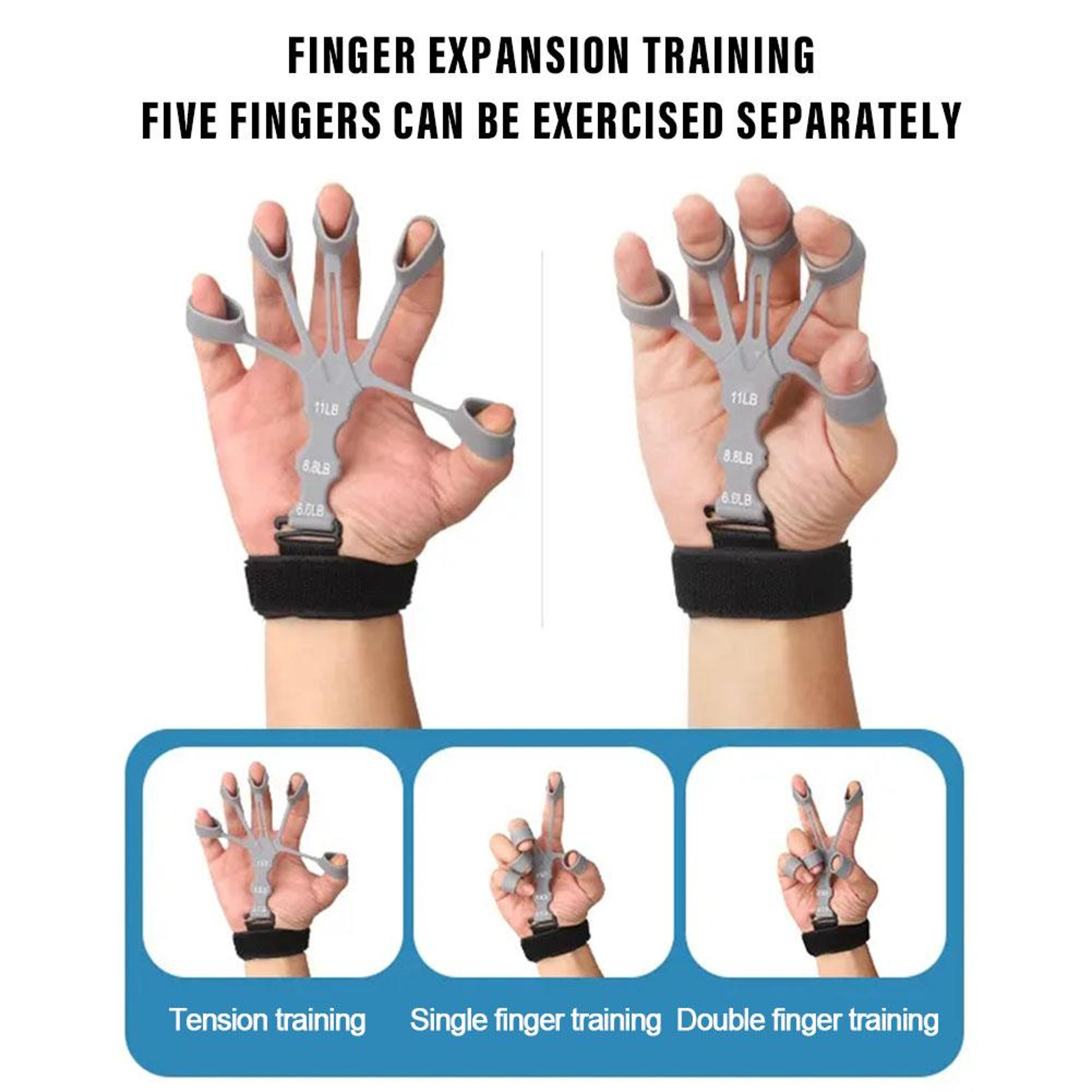 PowerFlex Hand Grip Strengthener  Finger Exerciser Adjustable Forearm Trainer For Grip And Wrist Re 4