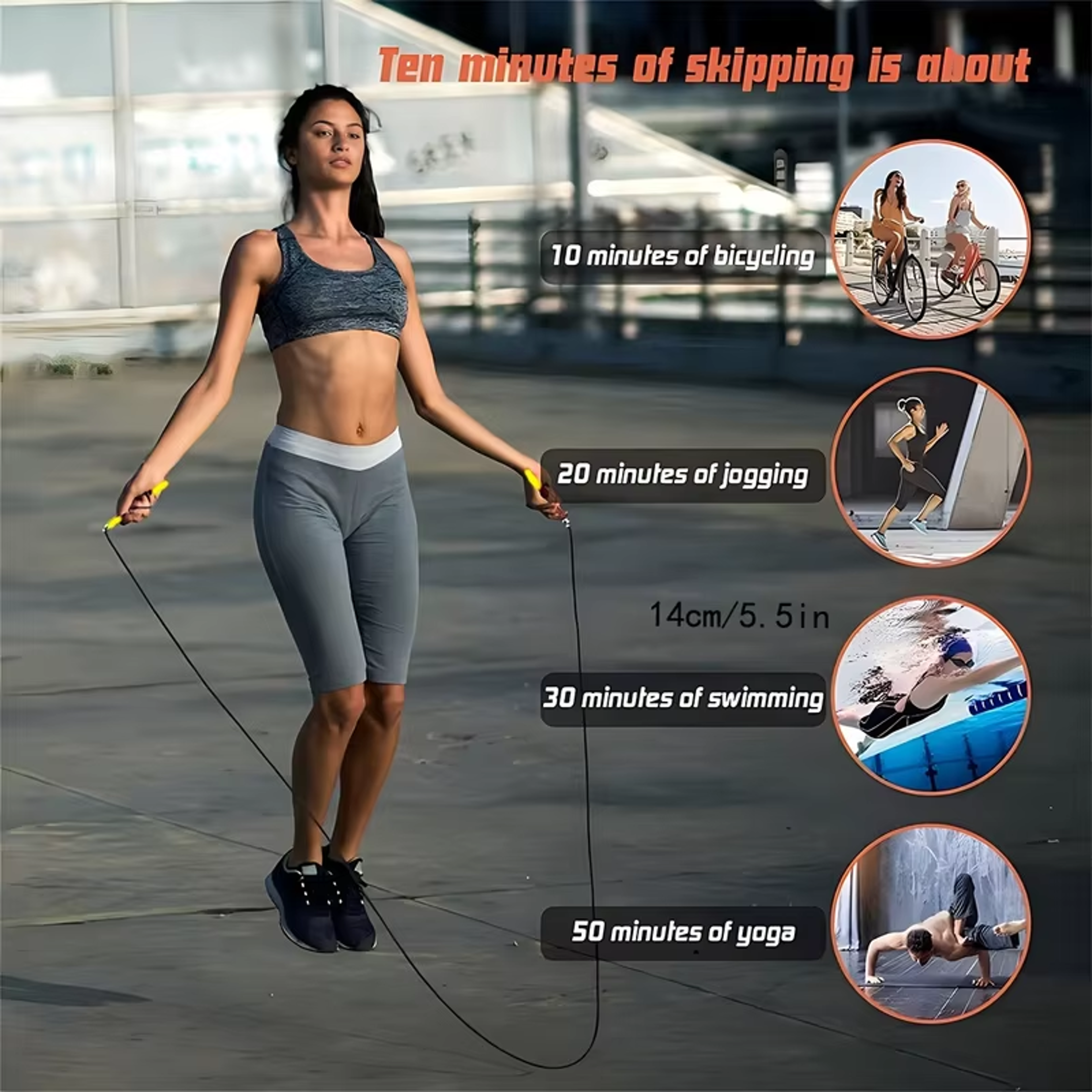 PowerSpin Speed Jump Rope Adjustable Steel Wire Fitness Skipping Rope With Aluminum Handles 6