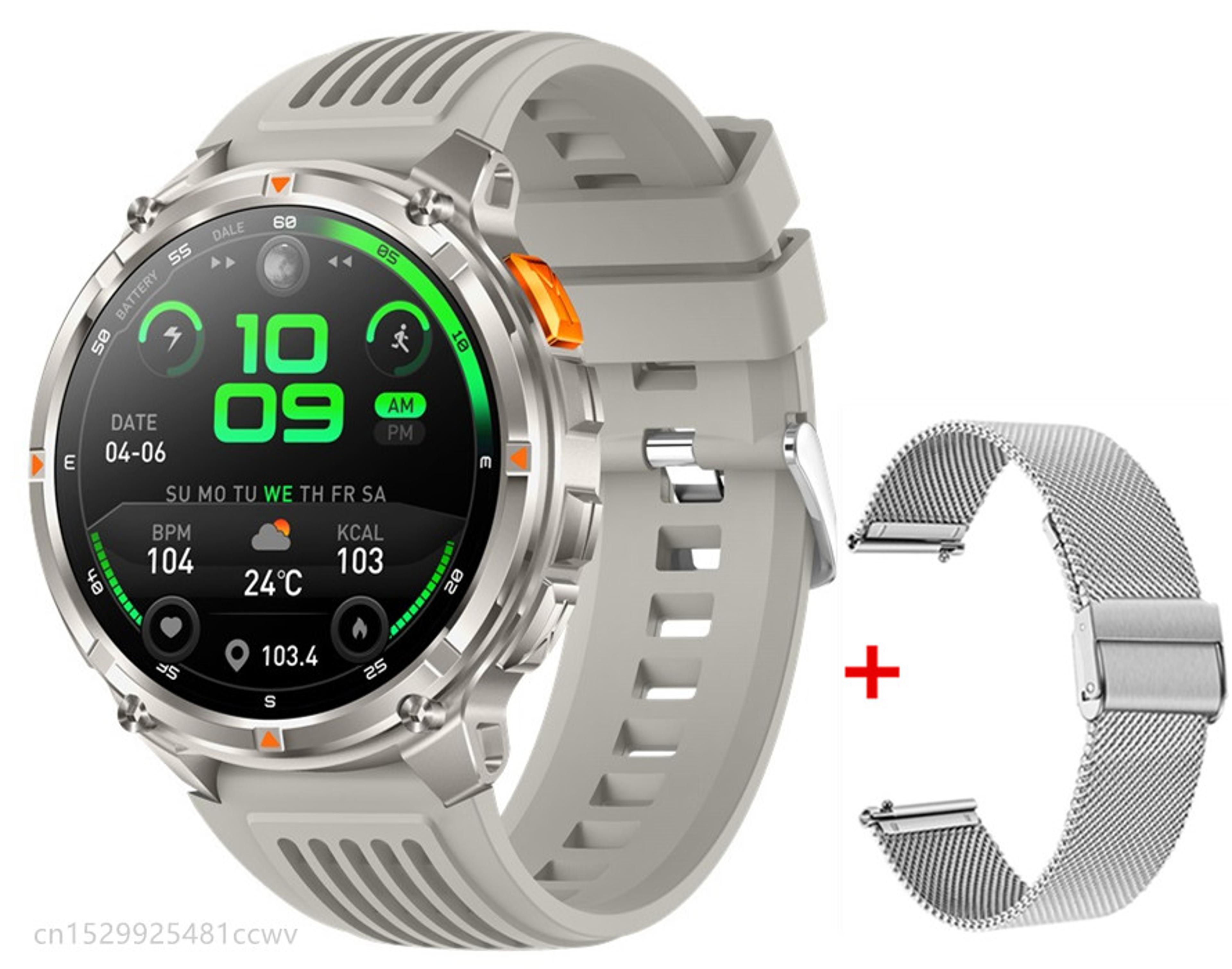 HT33 Outdoor Smart Watch With Bluetooth Calling Smartwatch LED Flashlight  Long Battery 4