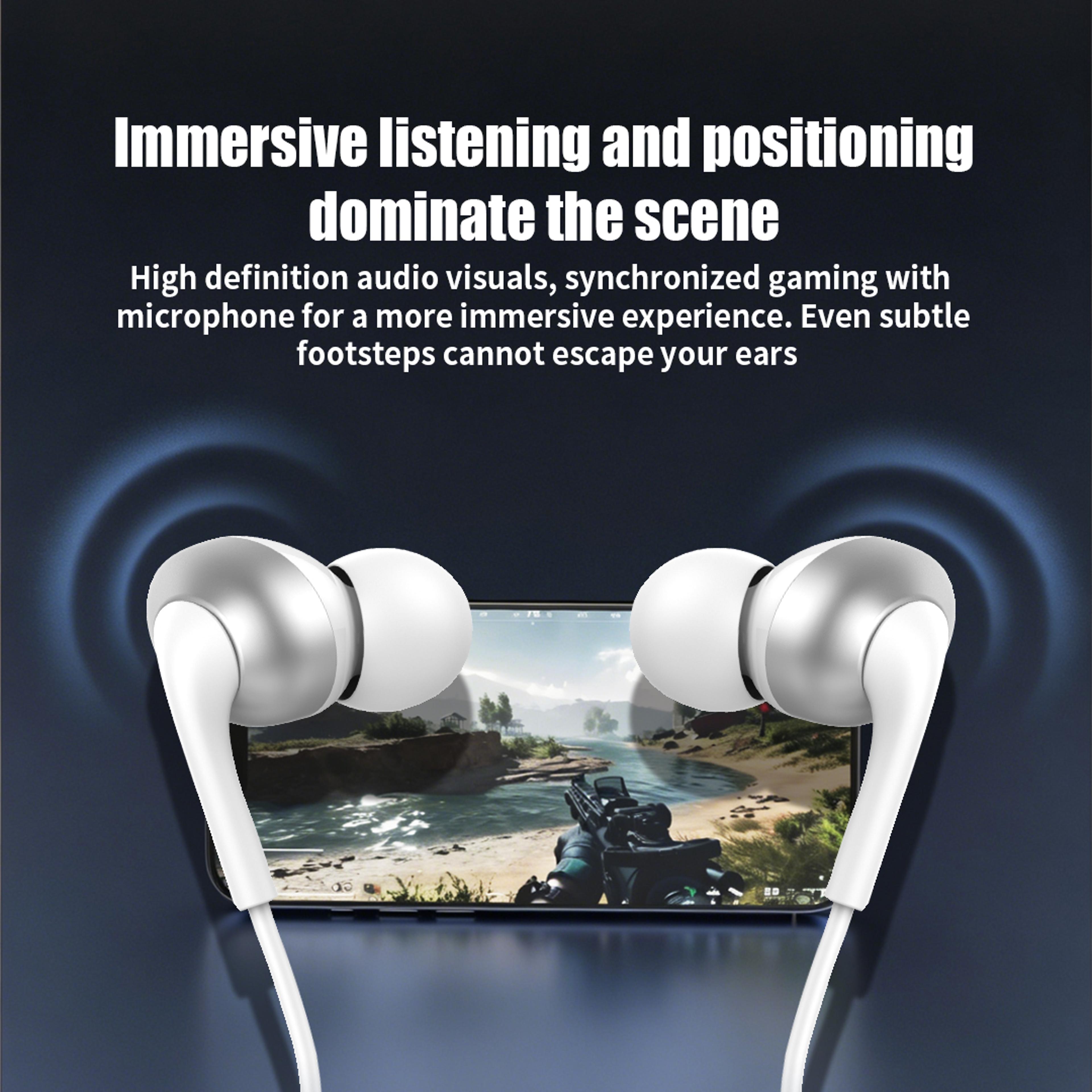 Type C Wired Earbuds With HD Mic HiFi Stereo Headphones For Android Phones 1