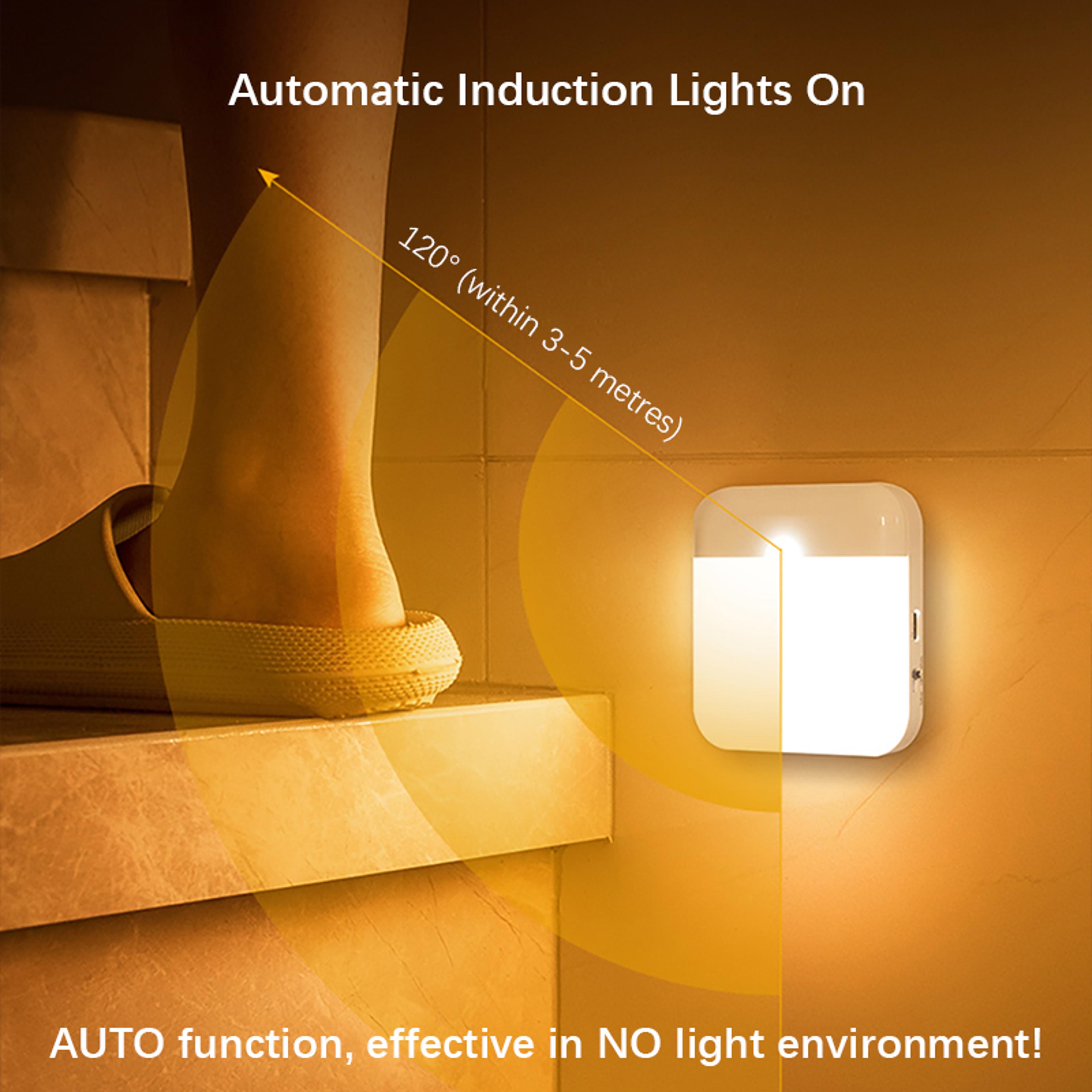 Rechargeable Motion Sensor Light USB C LED Night Light For Cabinets And Stairs 2