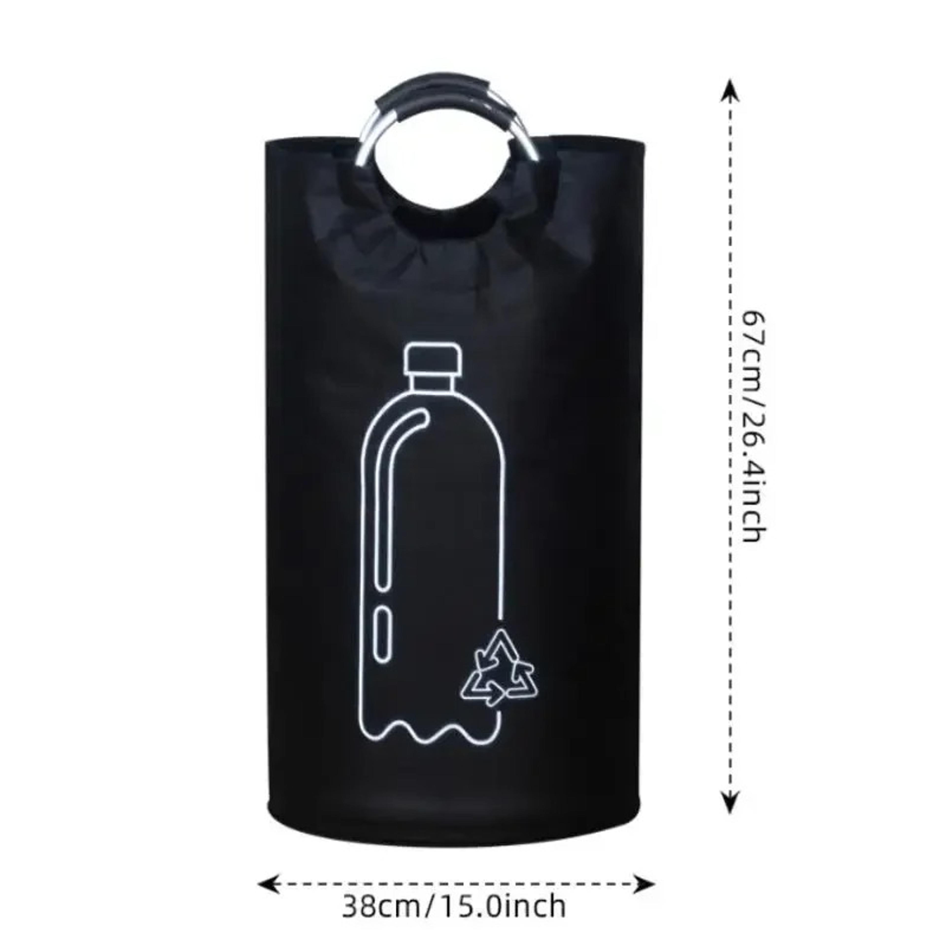 Bottle Recycling Bag Foldable Recycling Bin With Aluminum Handles 2