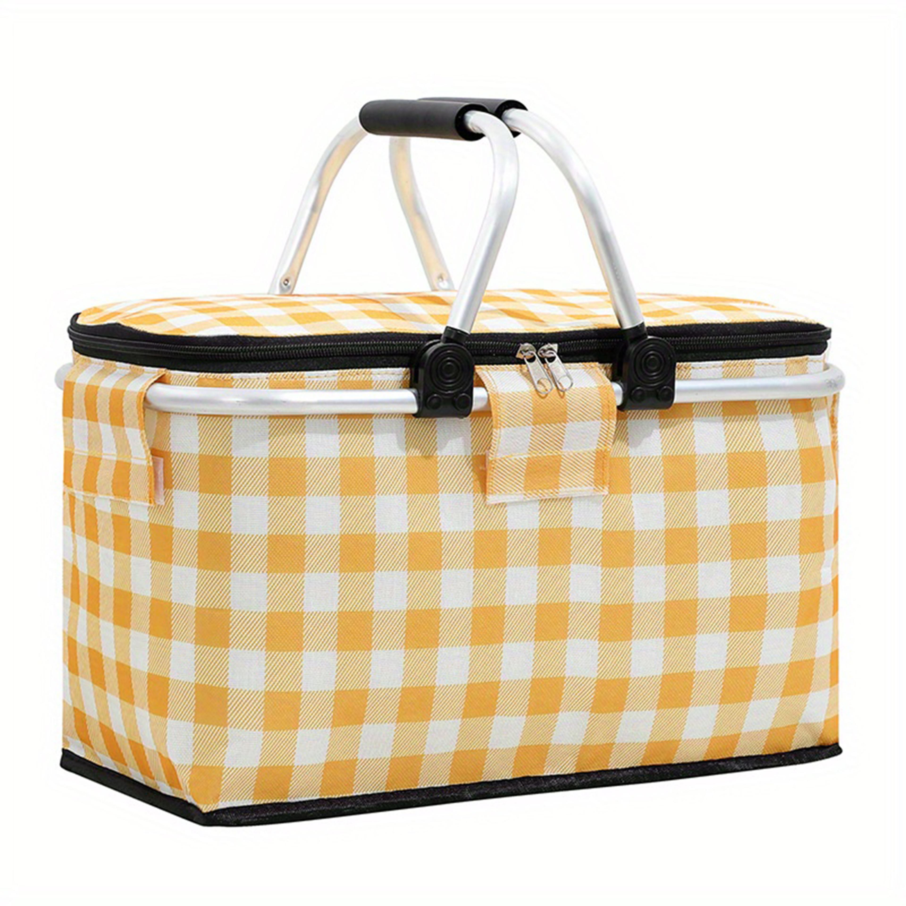 Foldable Insulated Picnic Basket Portable Cooler Bag For Camping And Travel 7
