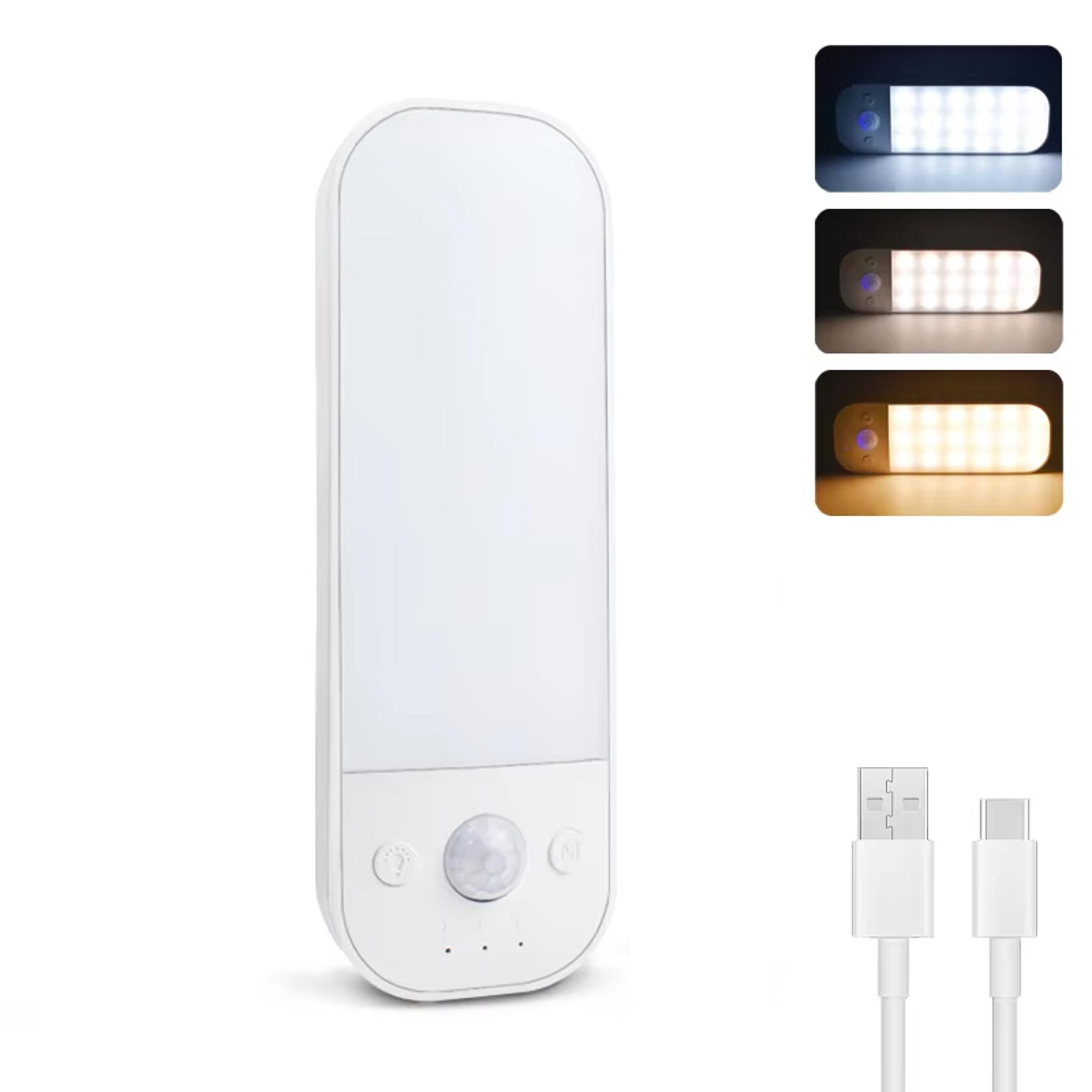 3 Color Motion Sensor Light Rechargeable Under Cabinet Lighting For Kitchen Closets And Wardrobes 1