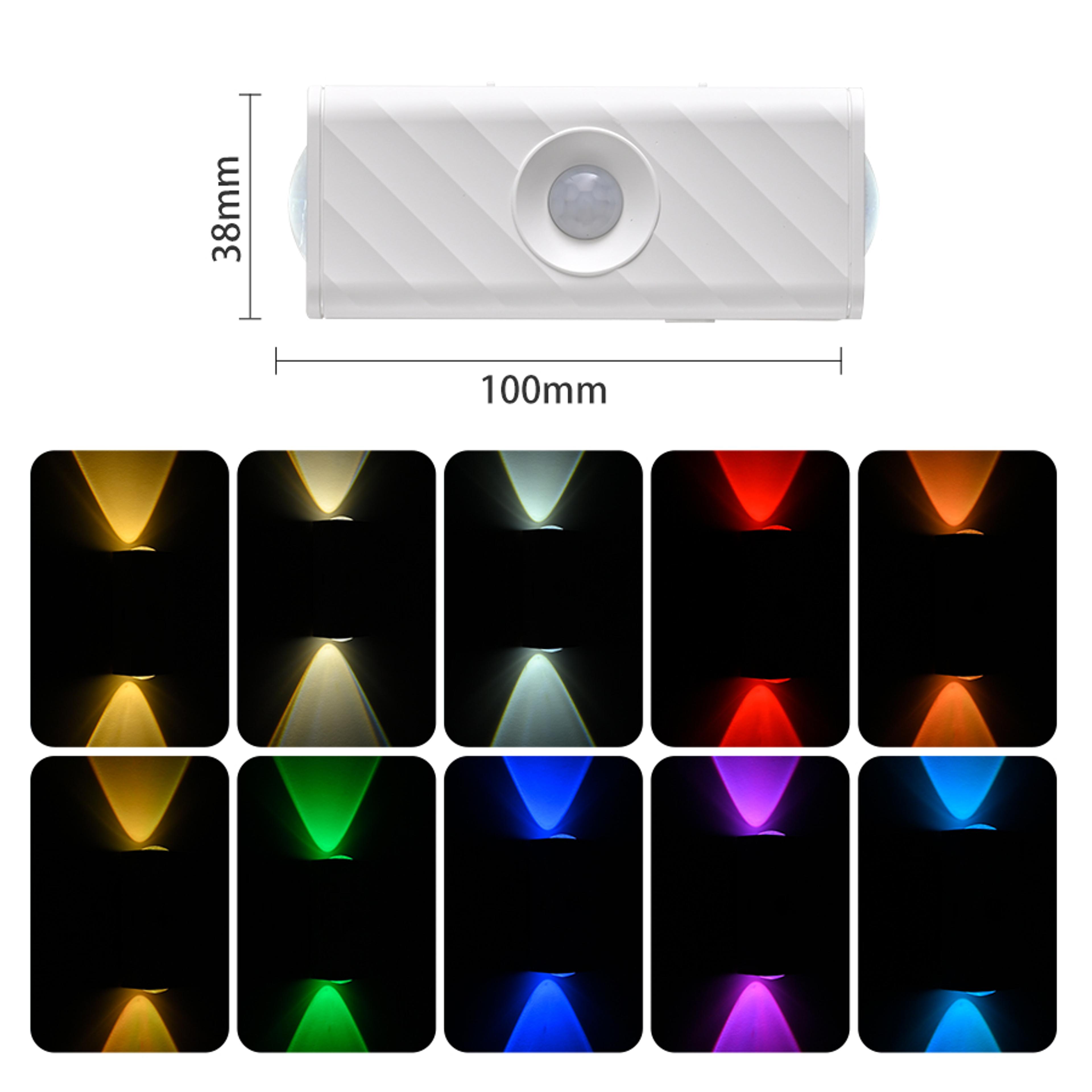 Double Head Rechargeable Wall Light With Motion Sensor And Magnetic Mount 2
