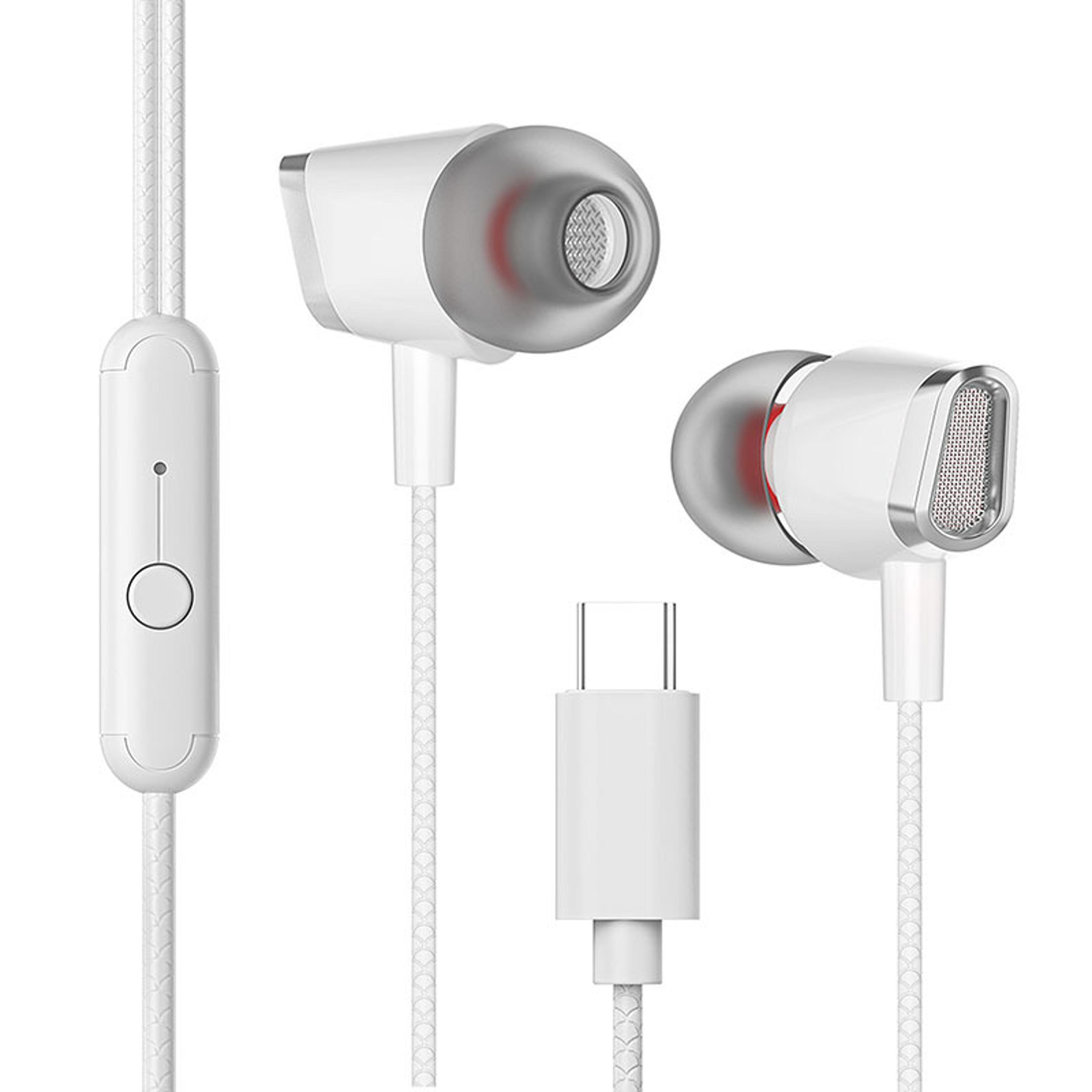 Type C Wired Earbuds With Microphone HiFi Stereo Bass Earphones 5