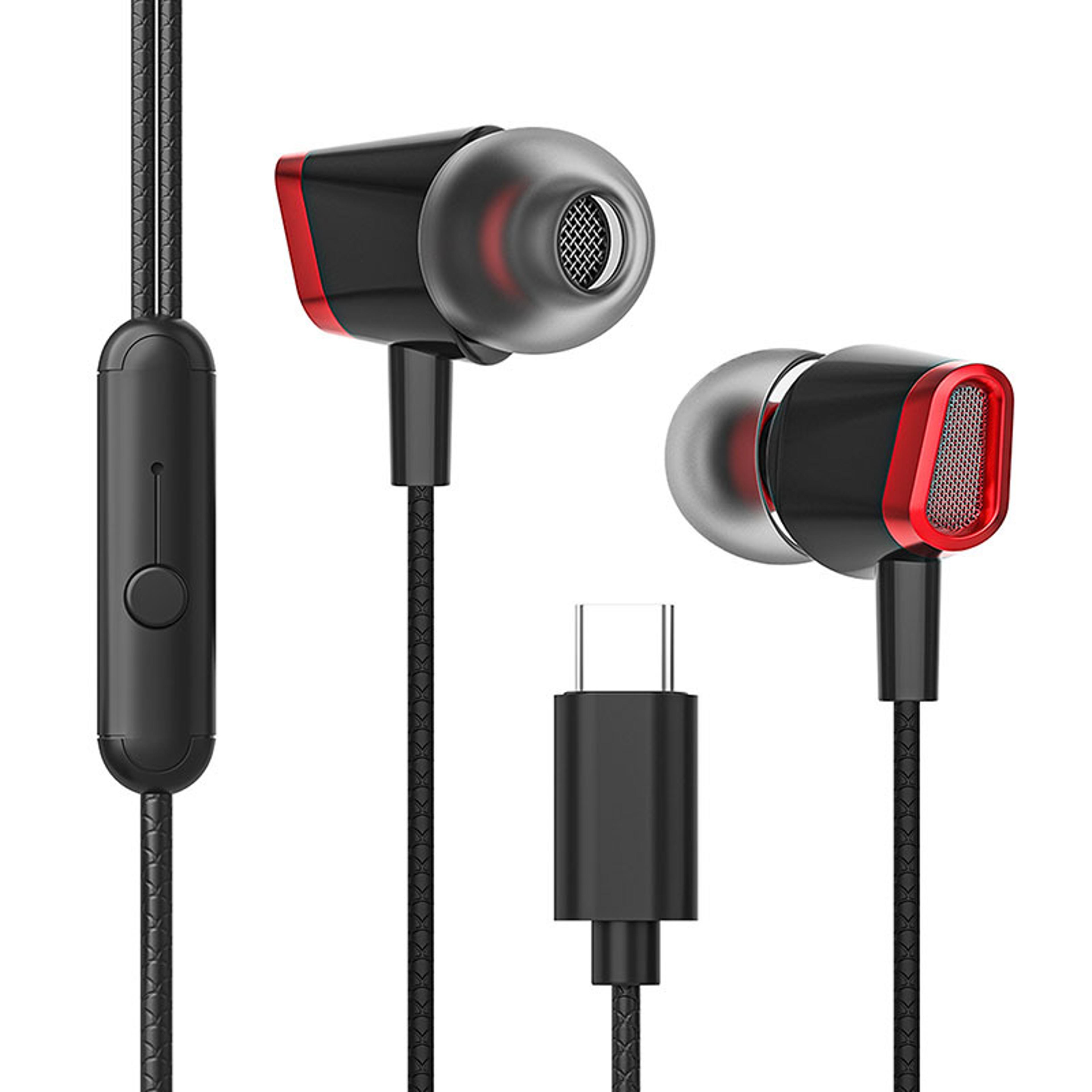 Type C Wired Earbuds With Microphone HiFi Stereo Bass Earphones 7