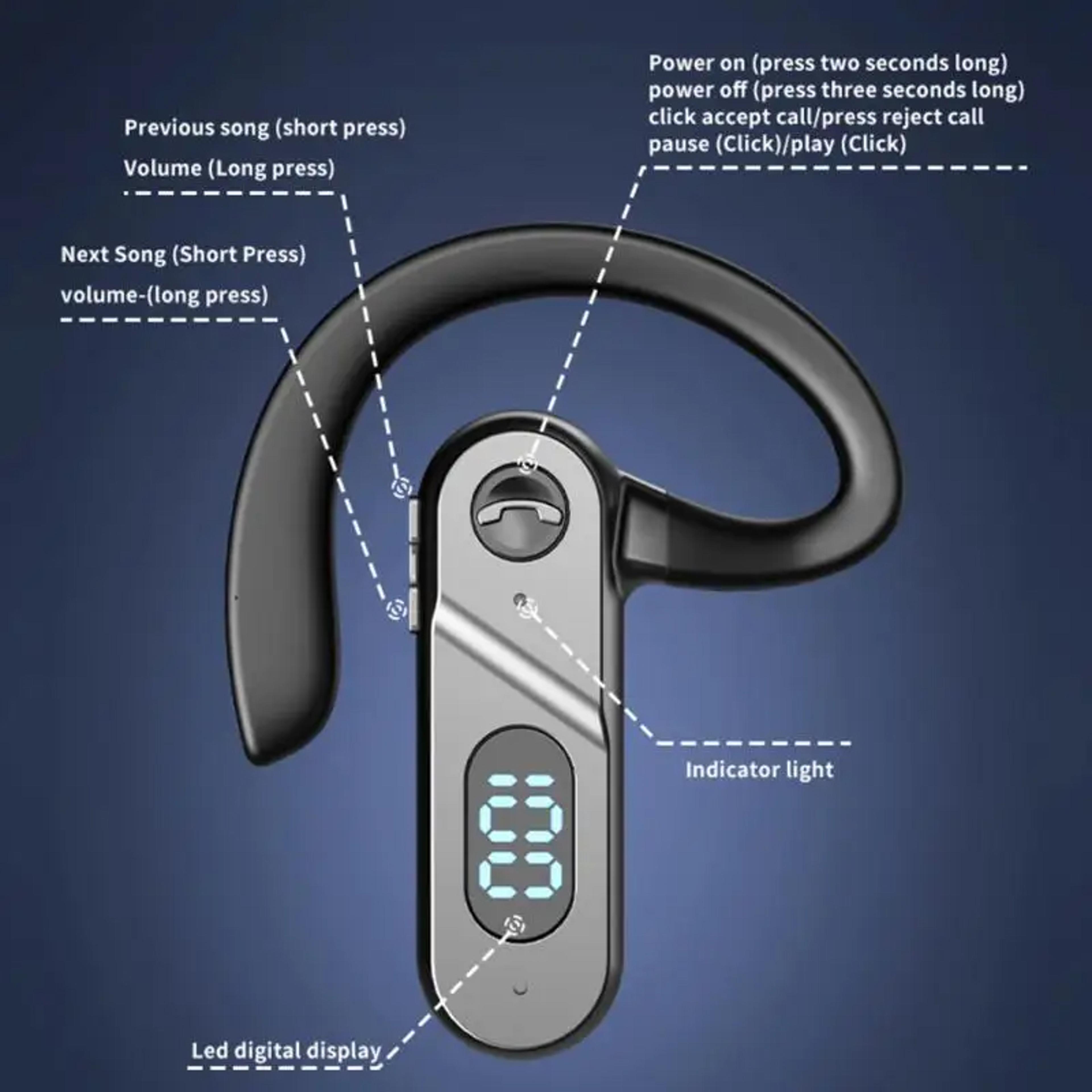 V28 Bluetooth Headset With Mic Open Ear Wireless Earpiece For Calls And Sports 4