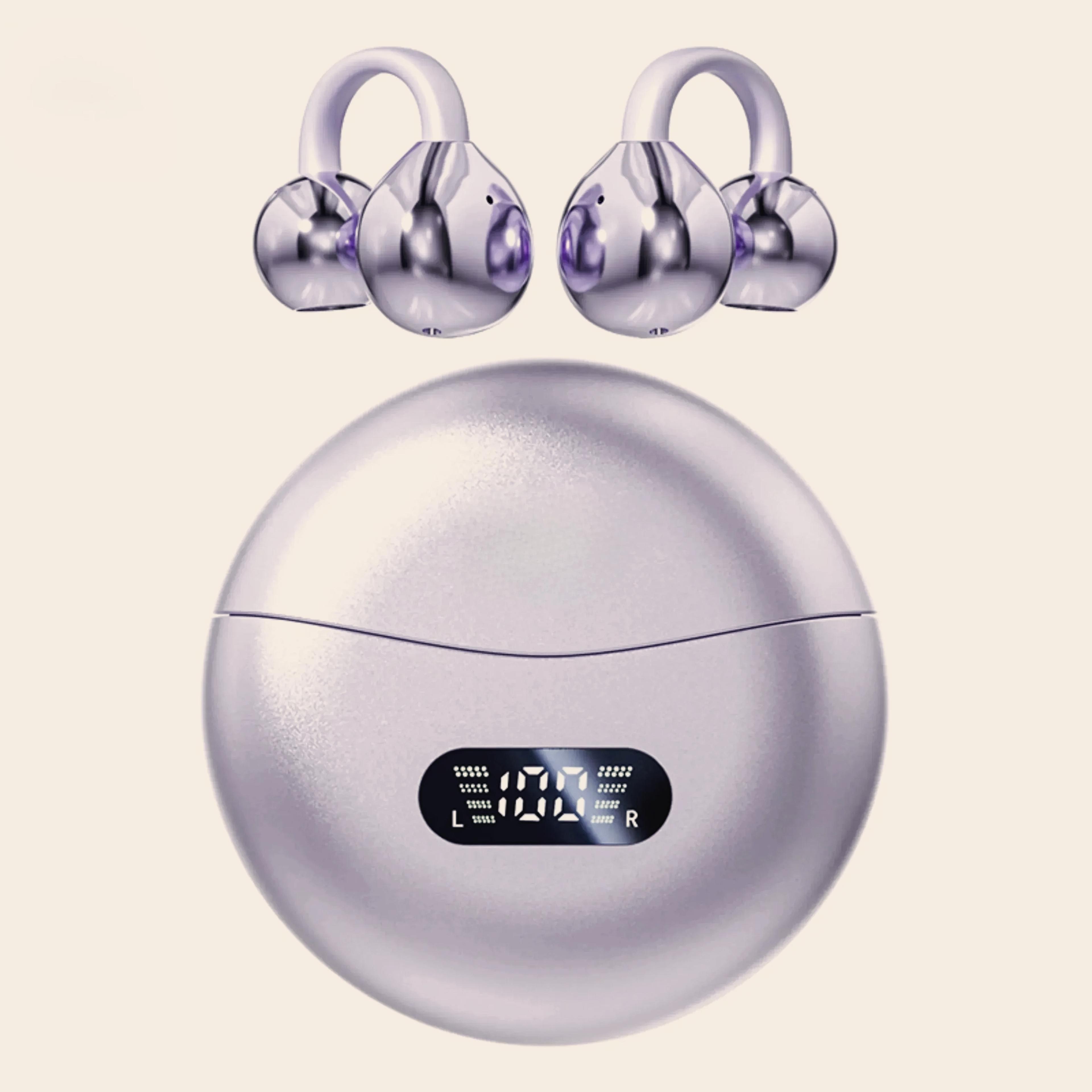OpenFit Bluetooth 54 Open Ear Clip Earbuds With Digital Display 1