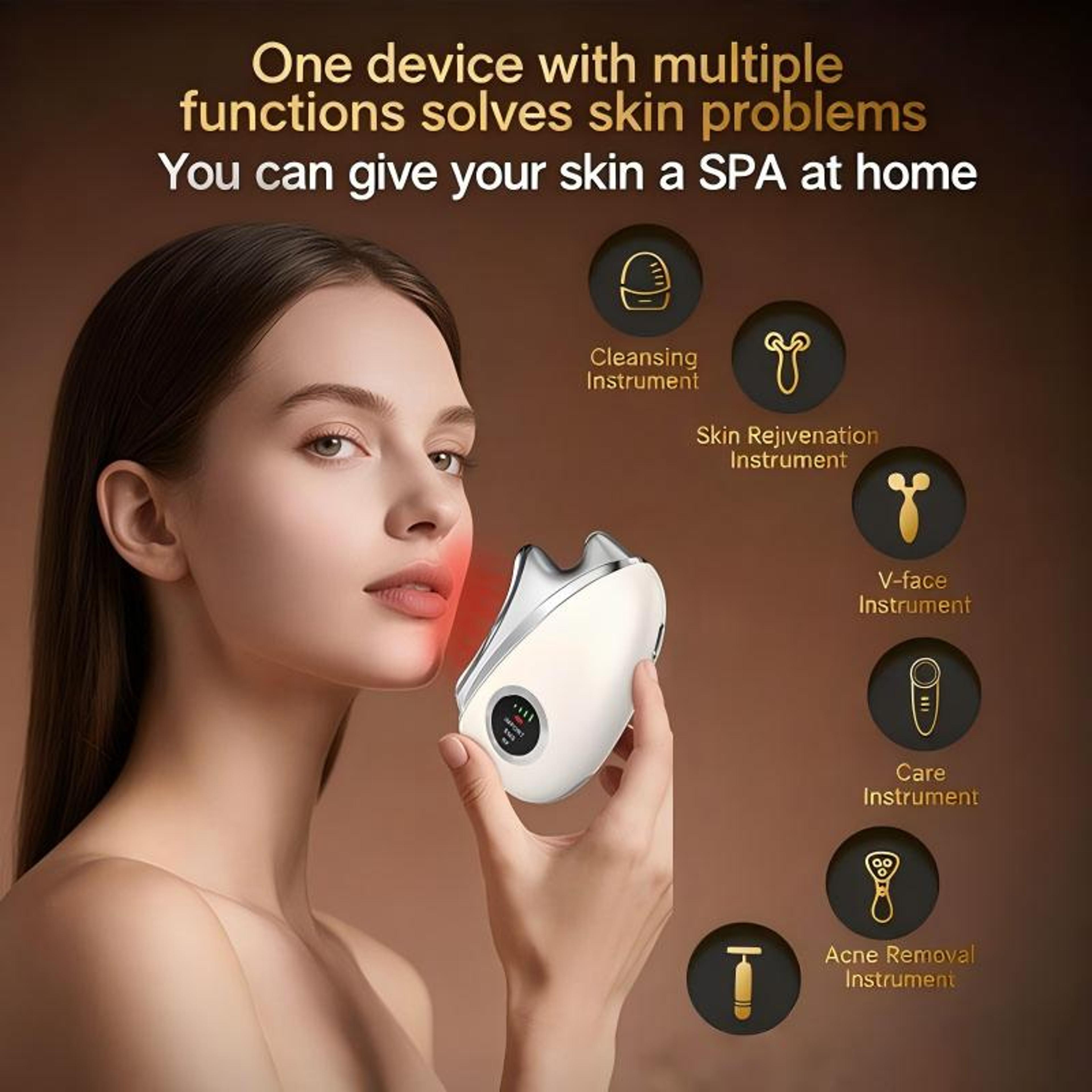 Microcurrent Electric Gua Sha Face And Body Massager For Sculpting And Firming 1