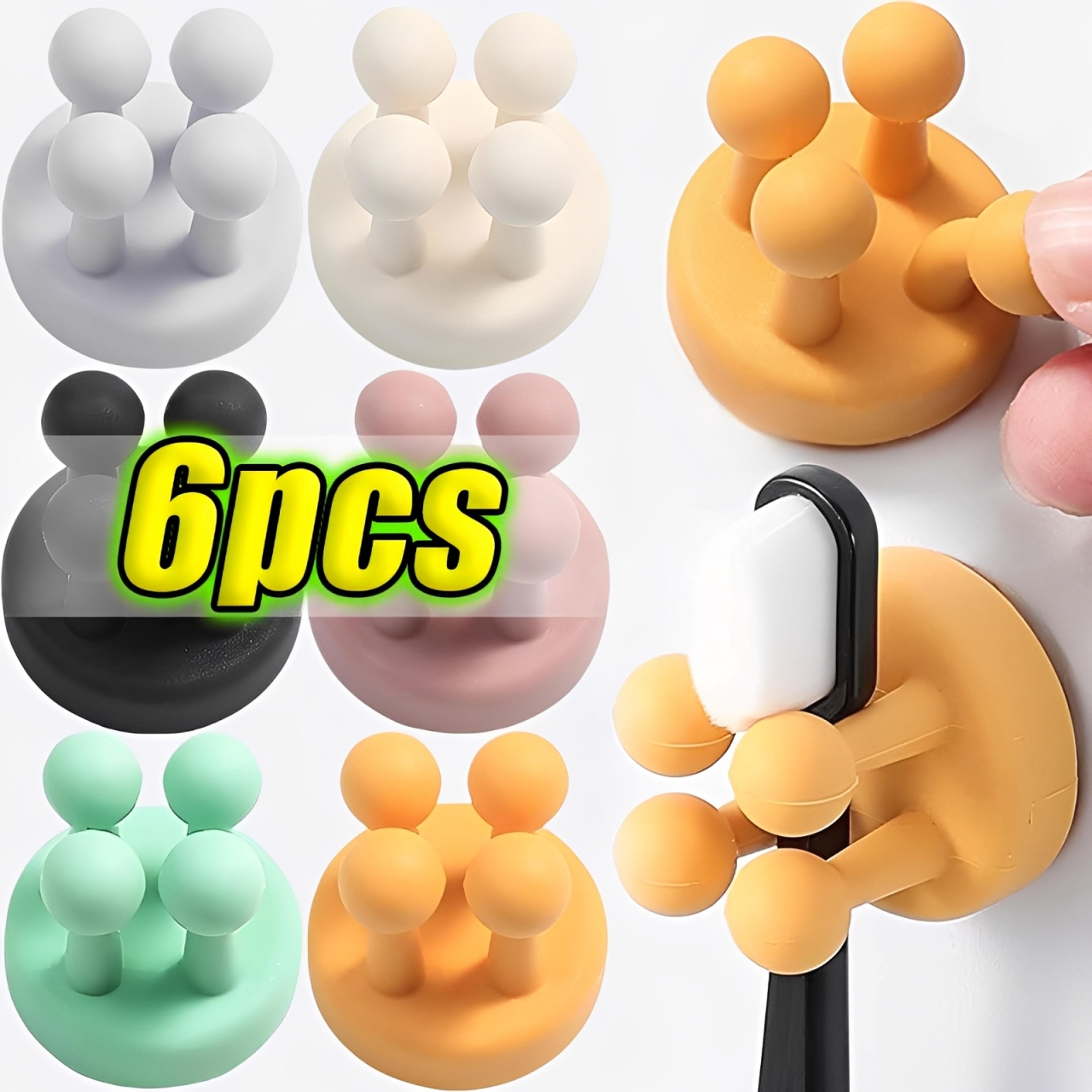Silicone Toothbrush Holder Waterproof Self Adhesive Wall Hook Organizer 3