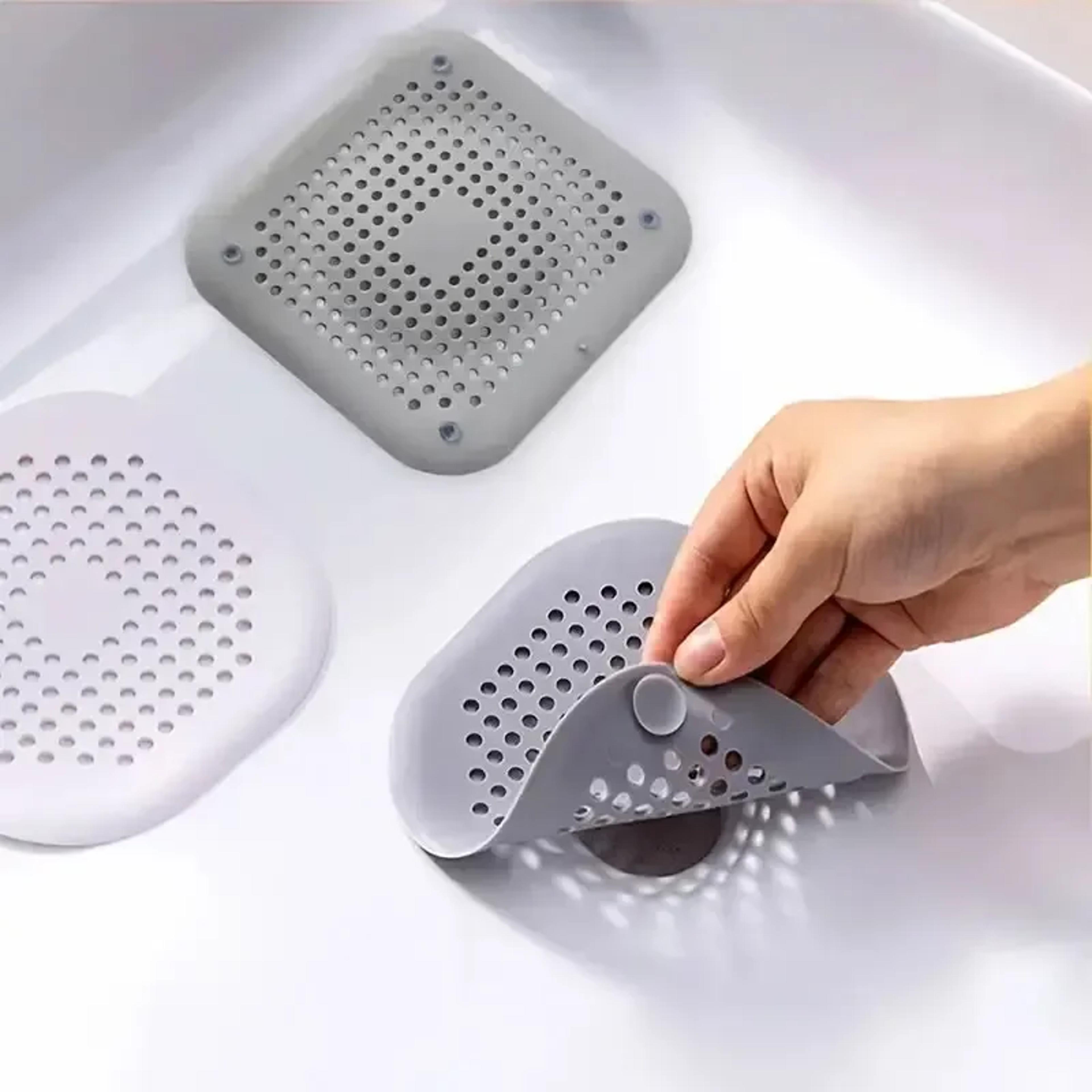 silicone shower drain hair catcher and sink strainer for clog prevention
