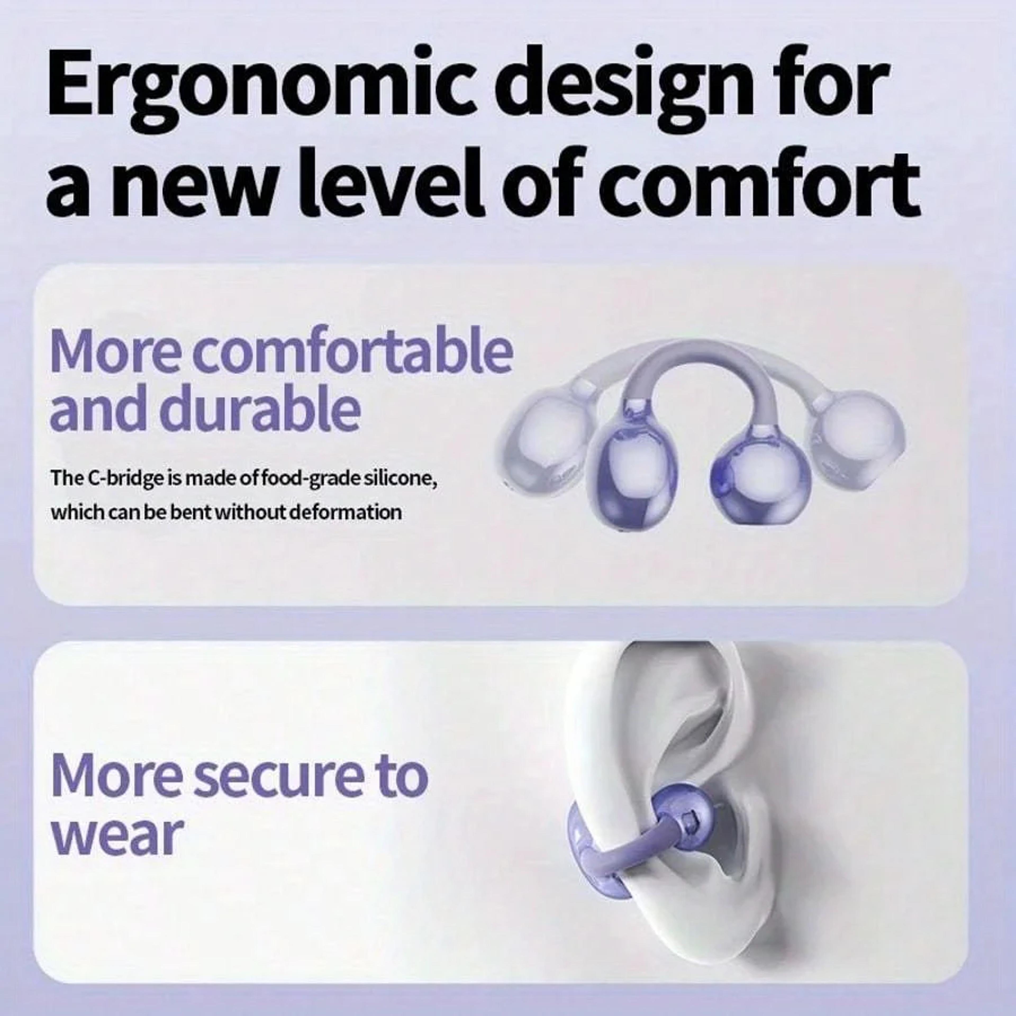 Q71 Open Ear Clip On Earbuds With Bluetooth 53 And Digital Display 4