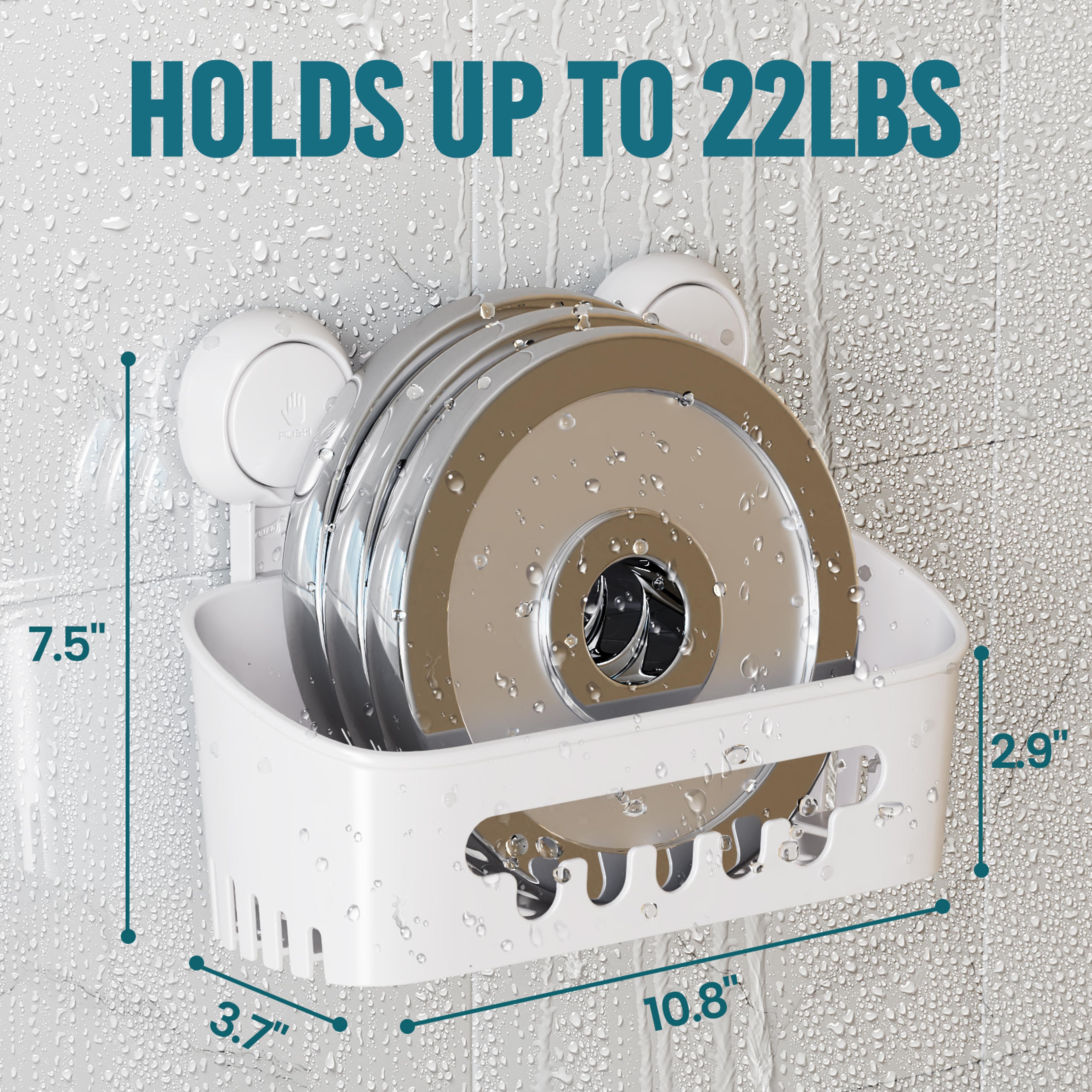 Suction Cup Shower Caddy No Drill Corner Bathroom Organizer 5