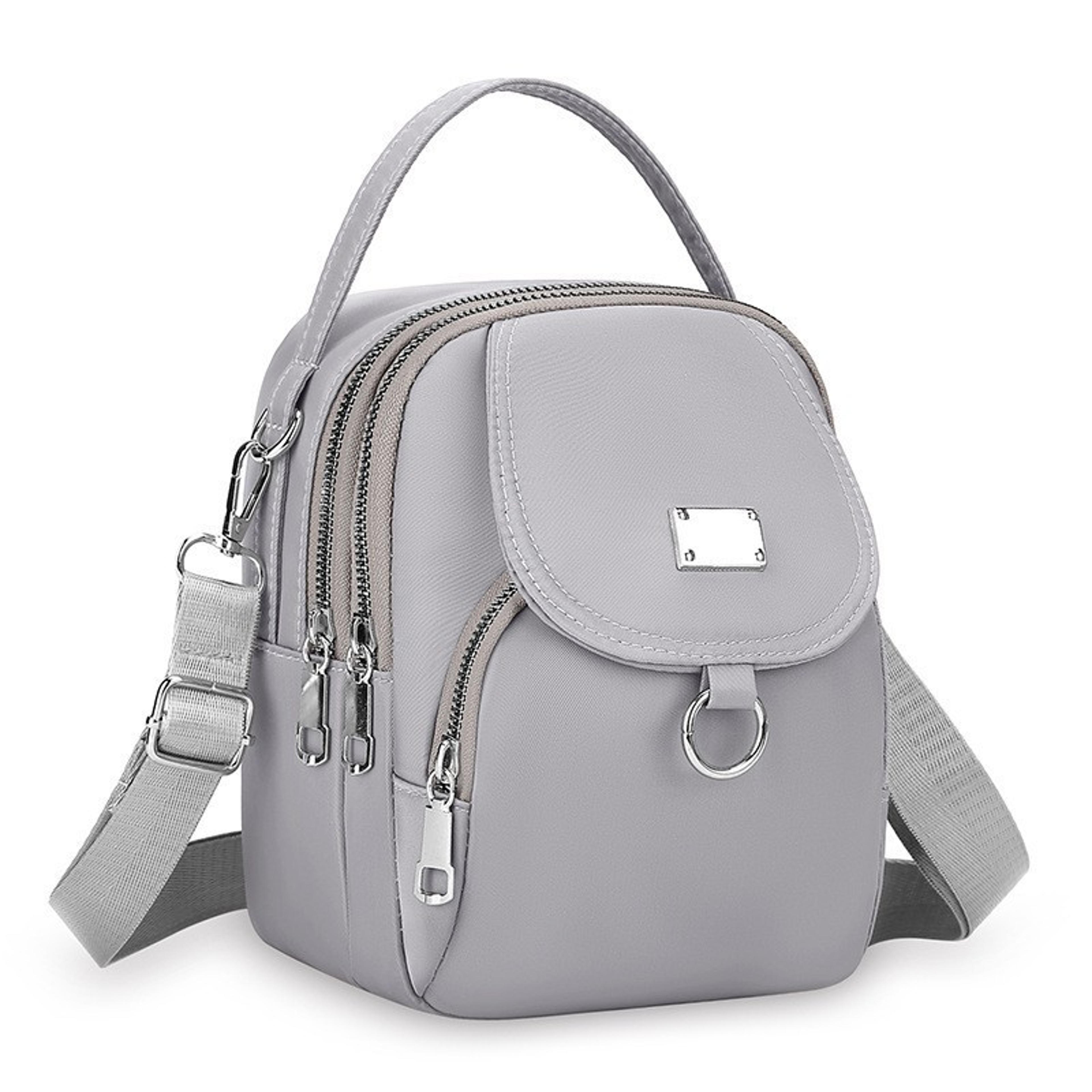 Chic Mini Nylon Crossbody Bag With Multi Pocket Storage And Adjustable Strap 0