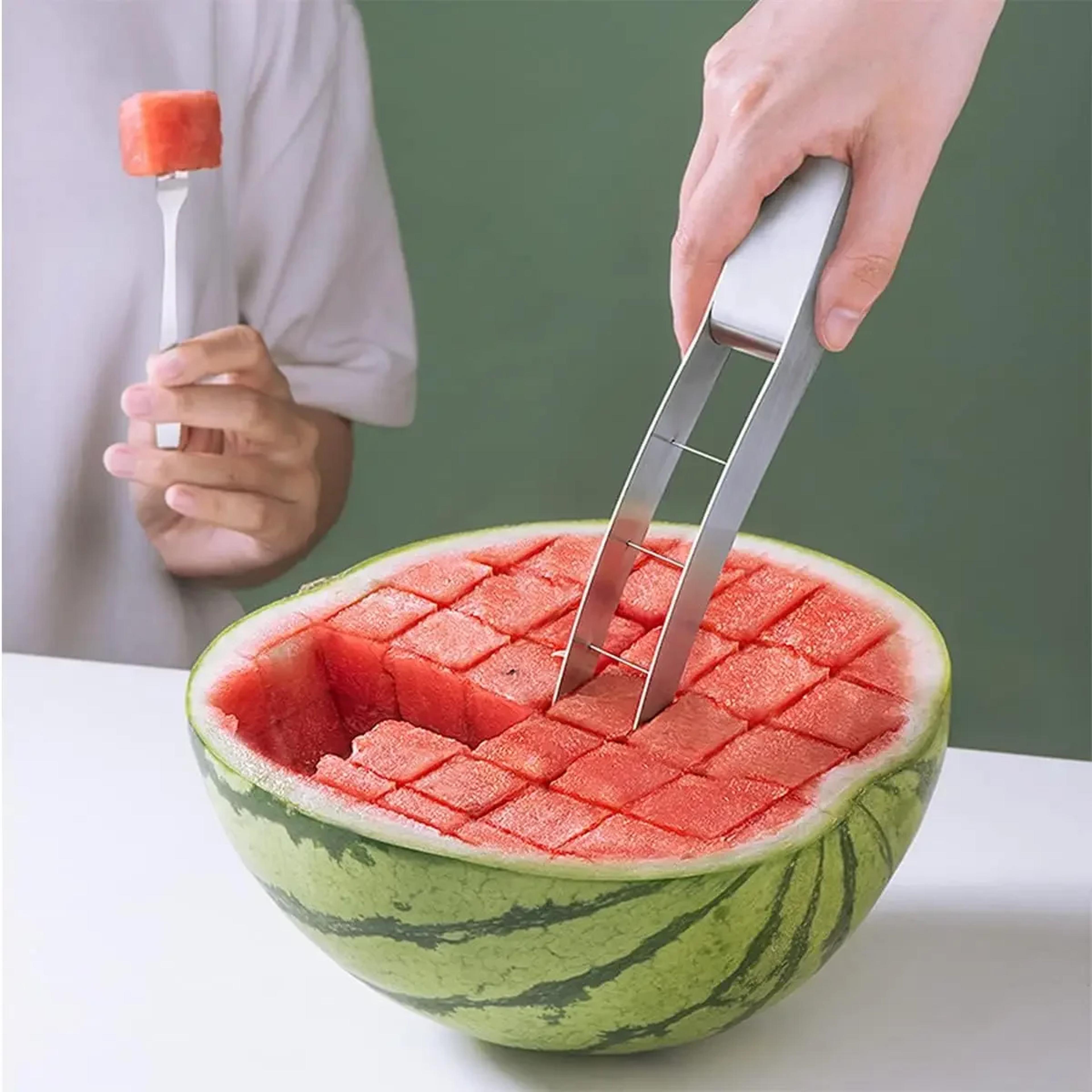 Stainless Steel Watermelon Cube Cutter And Fruit Slicer 1