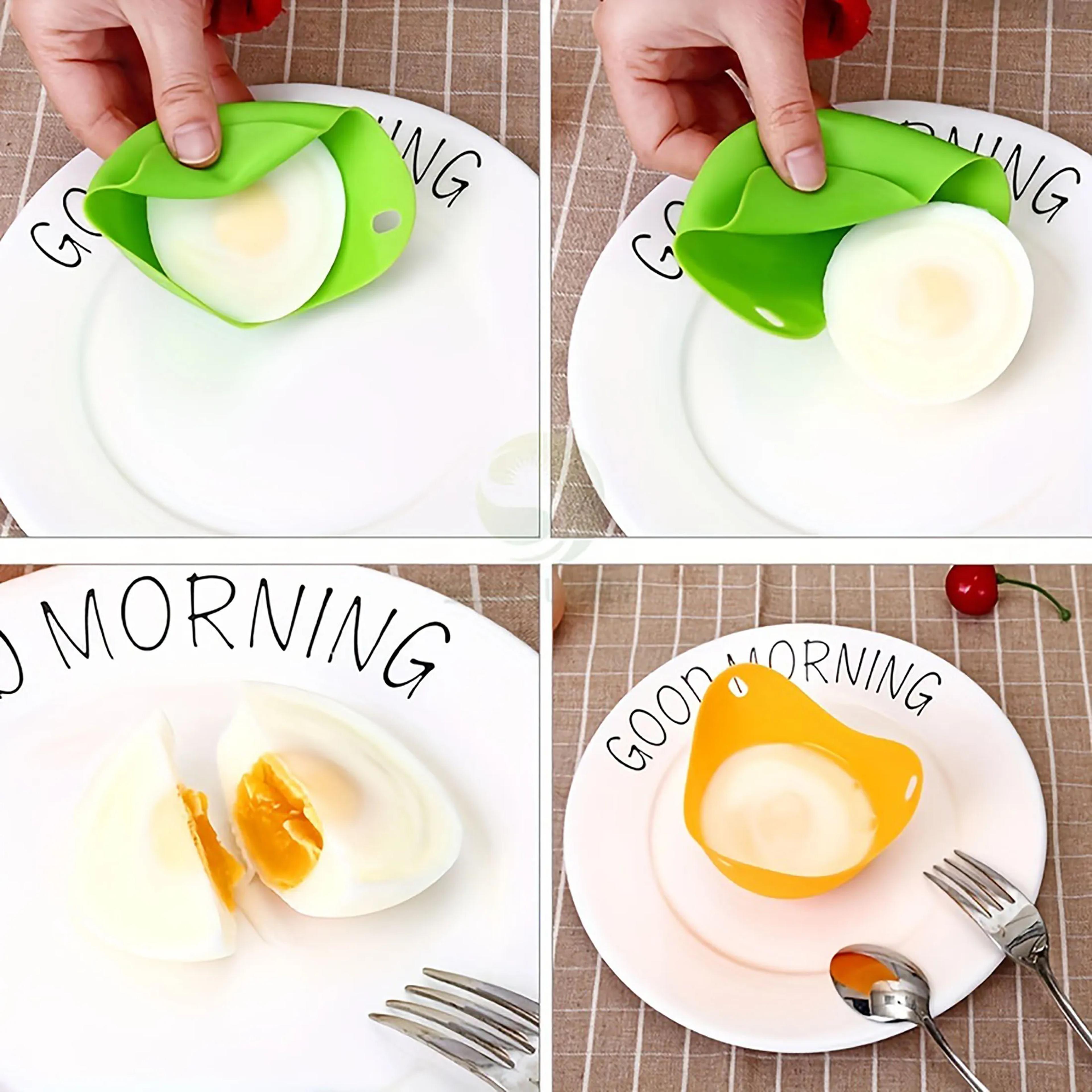 Silicone Egg Poacher Cups Microwave Egg Cooker For Air Fryer And Stovetop 4