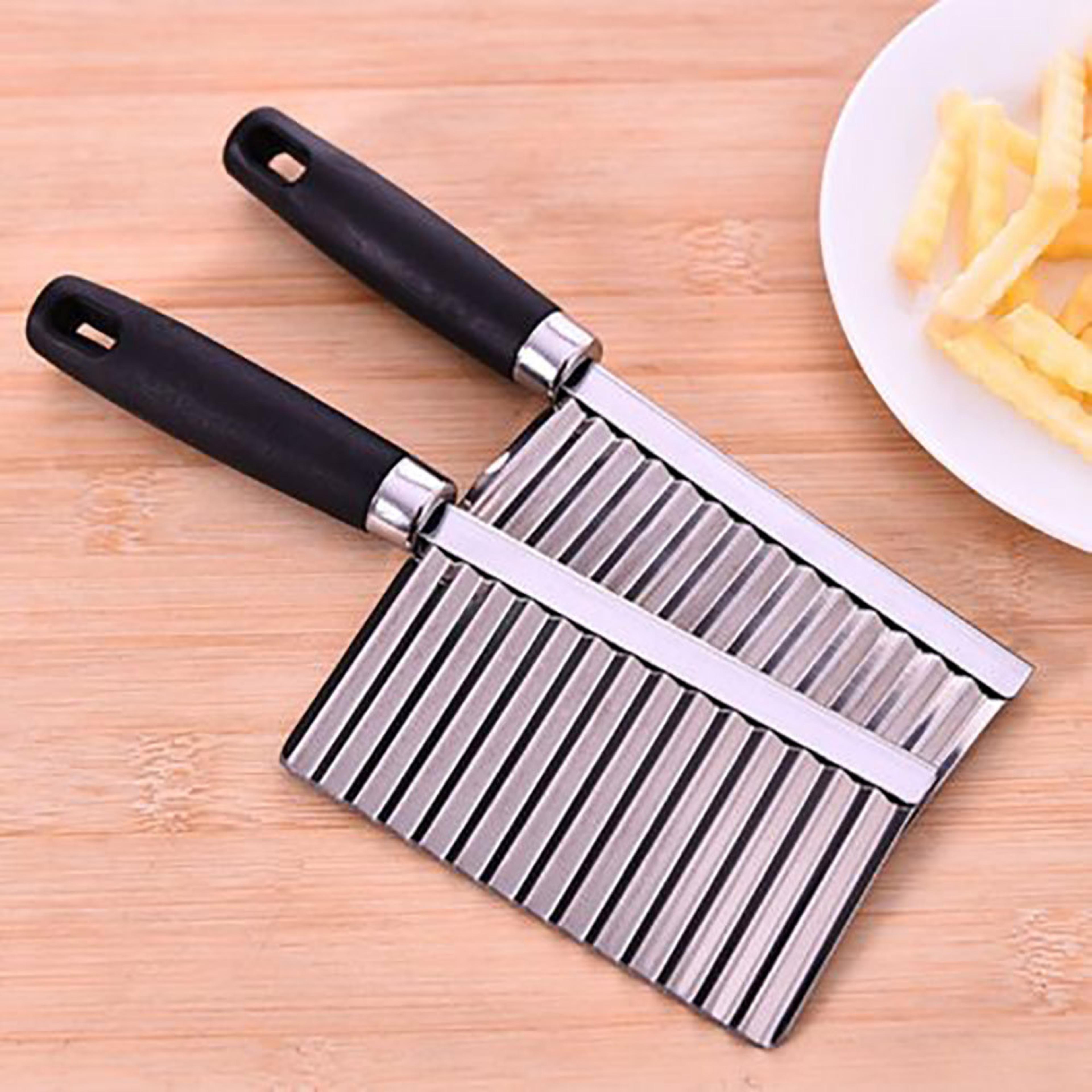 Stainless Steel Crinkle Cutter Wavy Potato Cutter And Vegetable Slicer For Fries 6