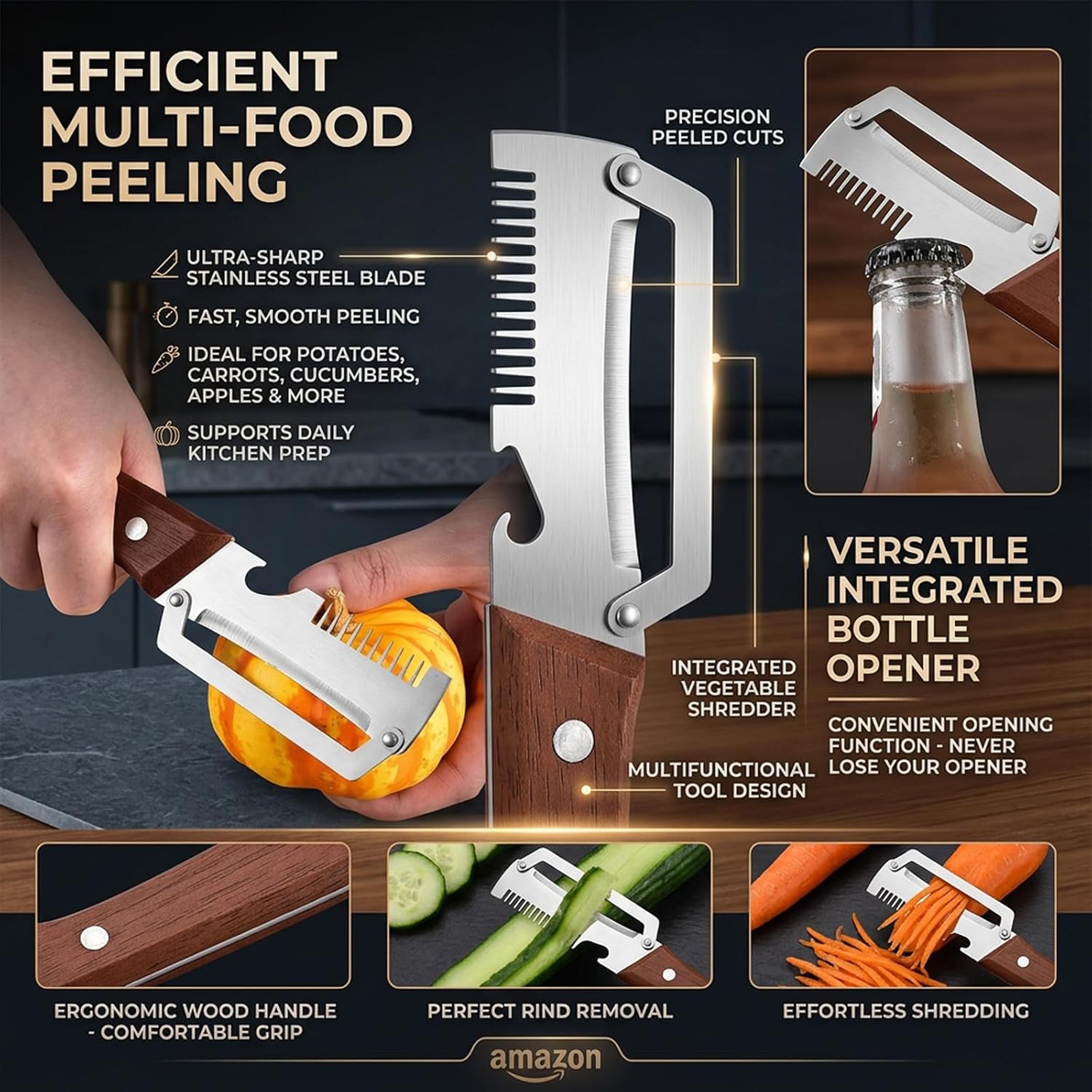 Stainless Steel Vegetable Peeler And Vegetable Slicer Shredder Set 5