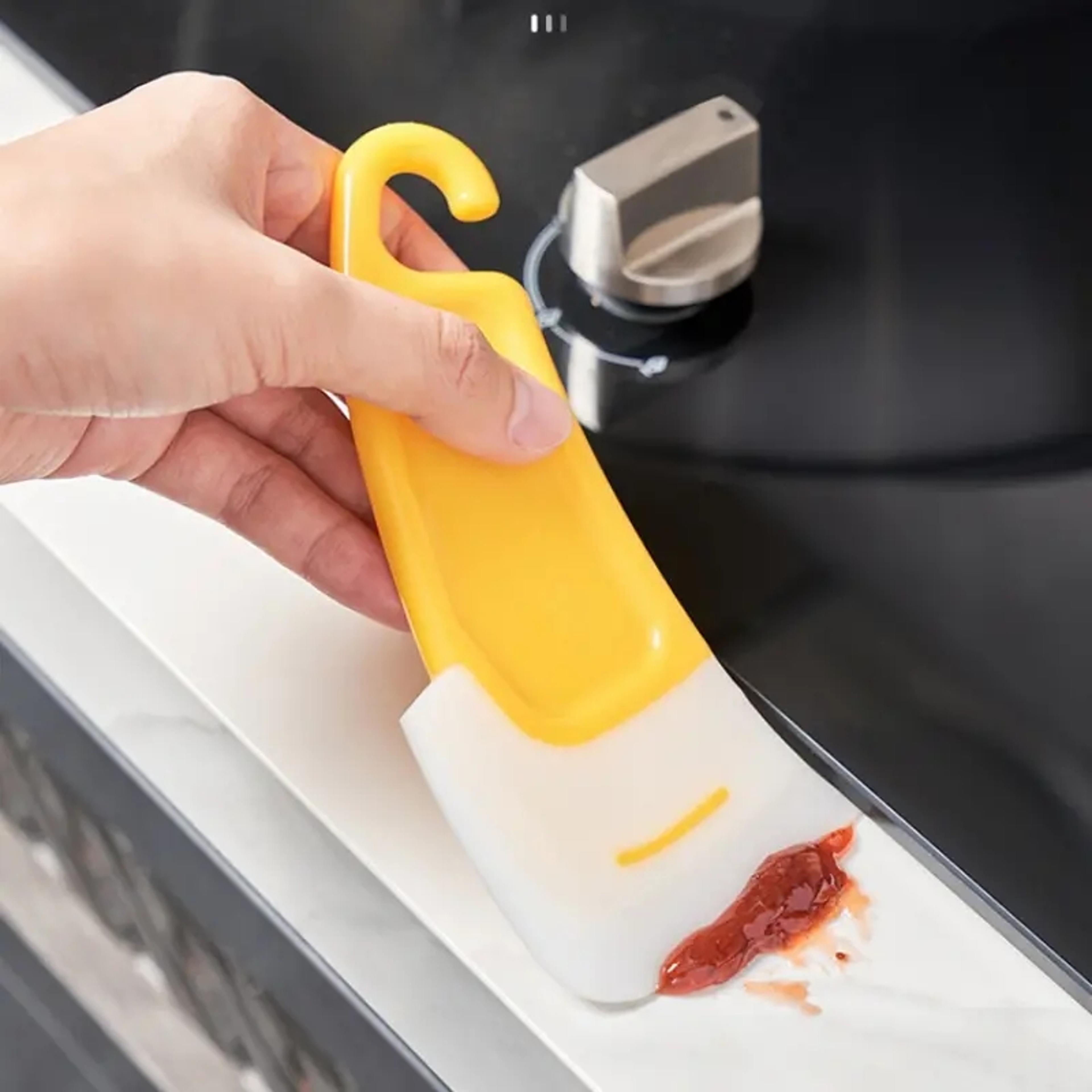 Silicone Pan Scraper Spatula Non Scratch Cookware Cleaning Tool 1
