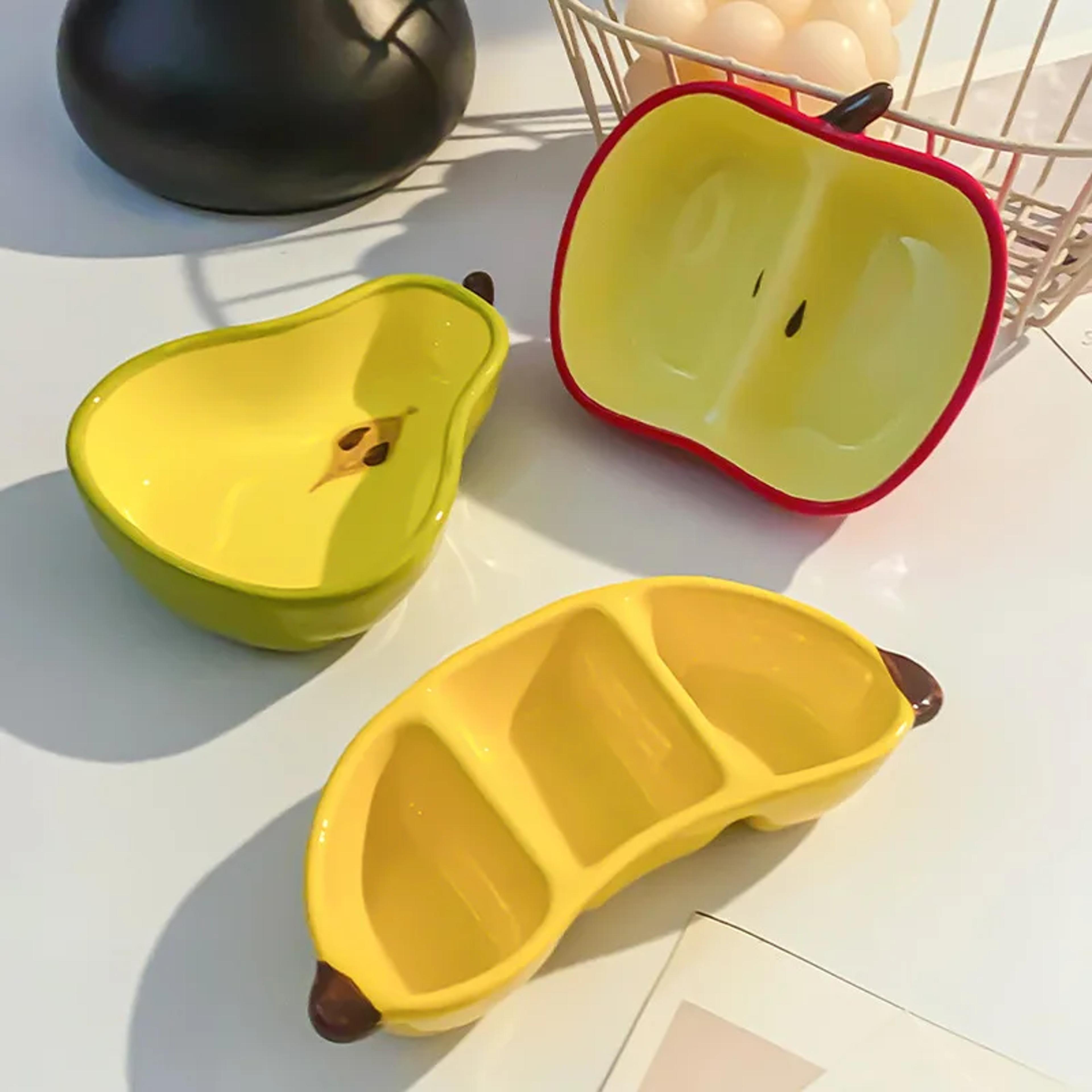 Fruit Shaped Ceramic Dipping Dish Mini Sauce And Snack Plate 0