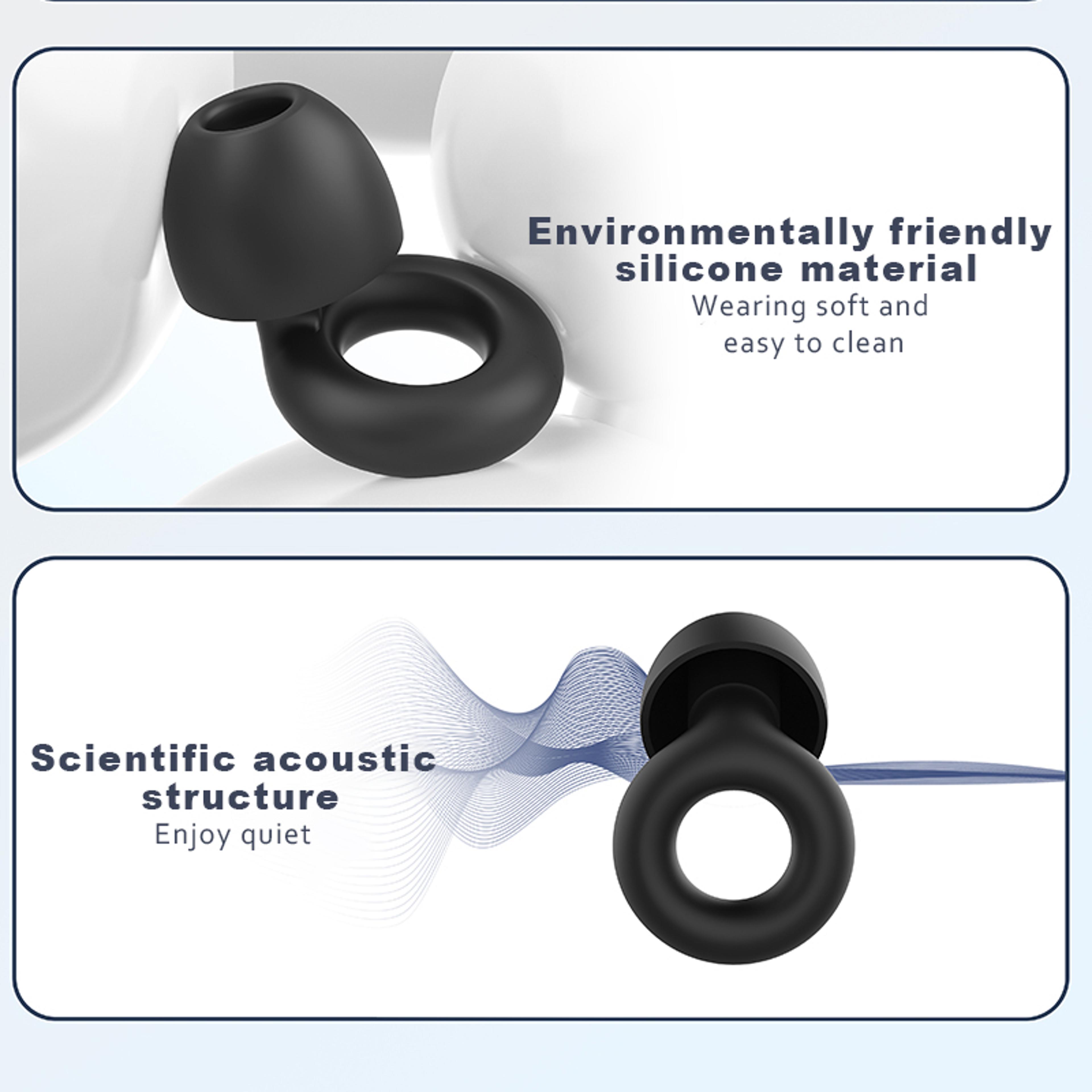 Reusable Ear Plugs For Sleeping Soft Silicone Noise Reduction Earplugs 5