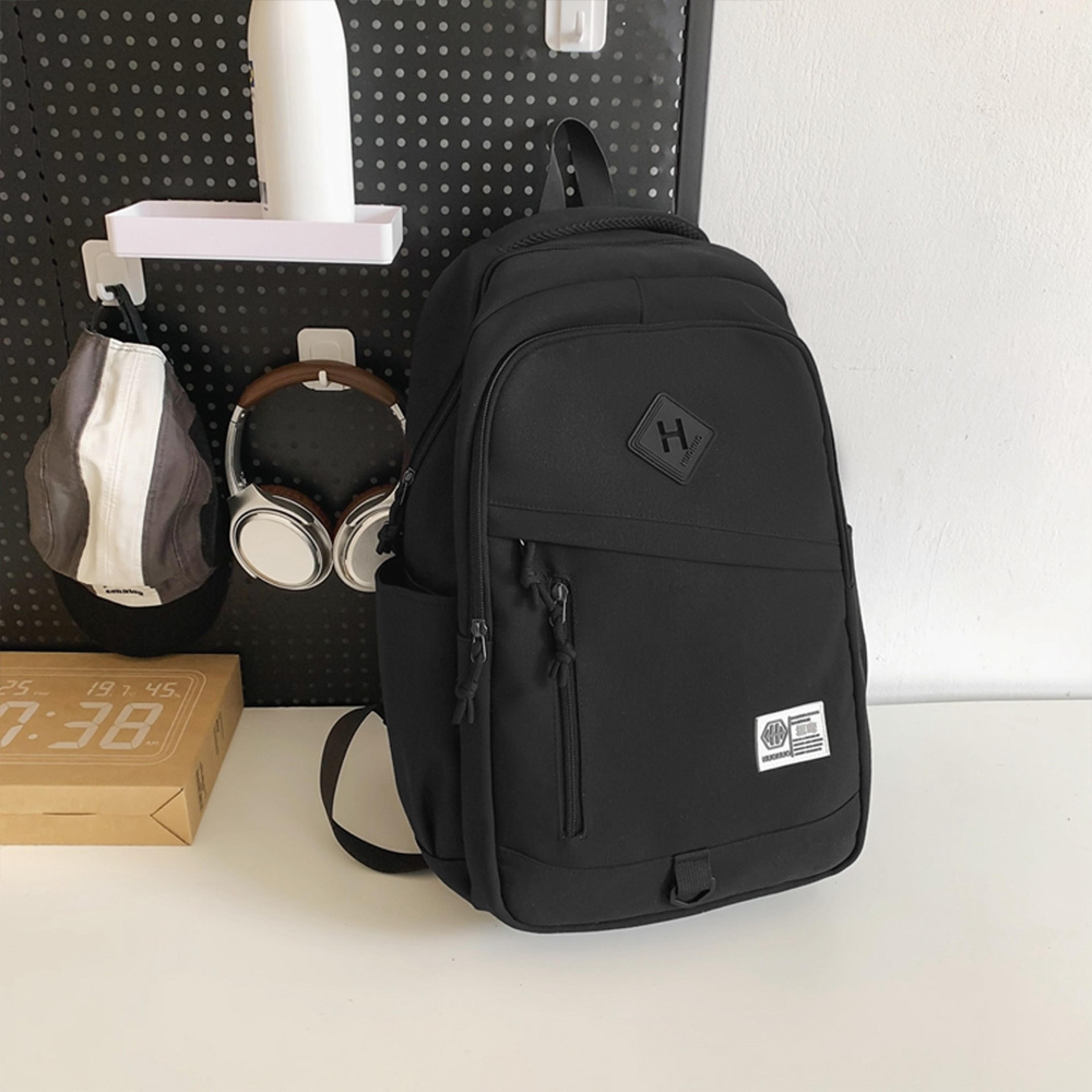 Nylon Backpack Multi Pocket Water Resistant Everyday Daypack 0
