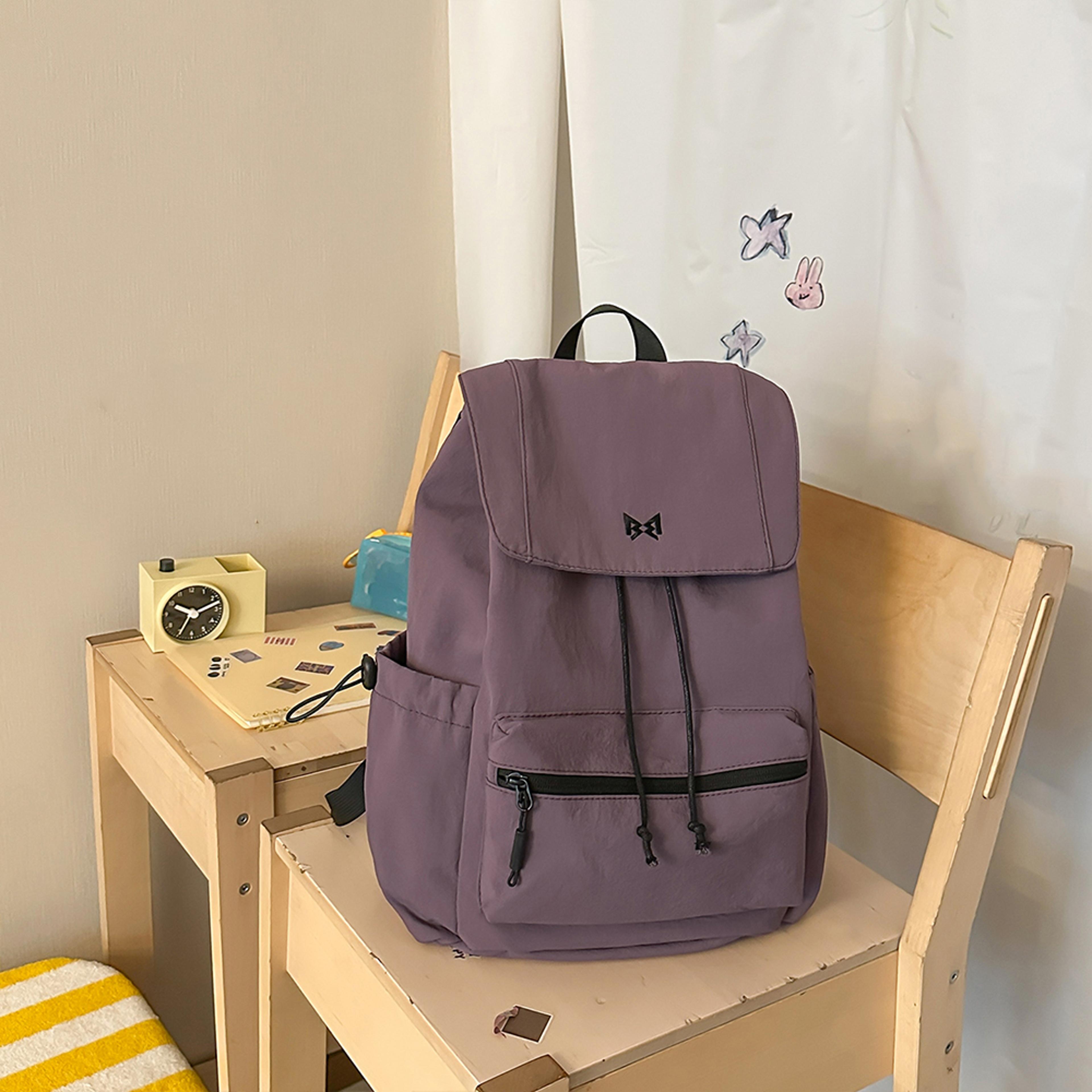 Womens Large Capacity Drawstring Backpack Lightweight Commuter School Bag 7