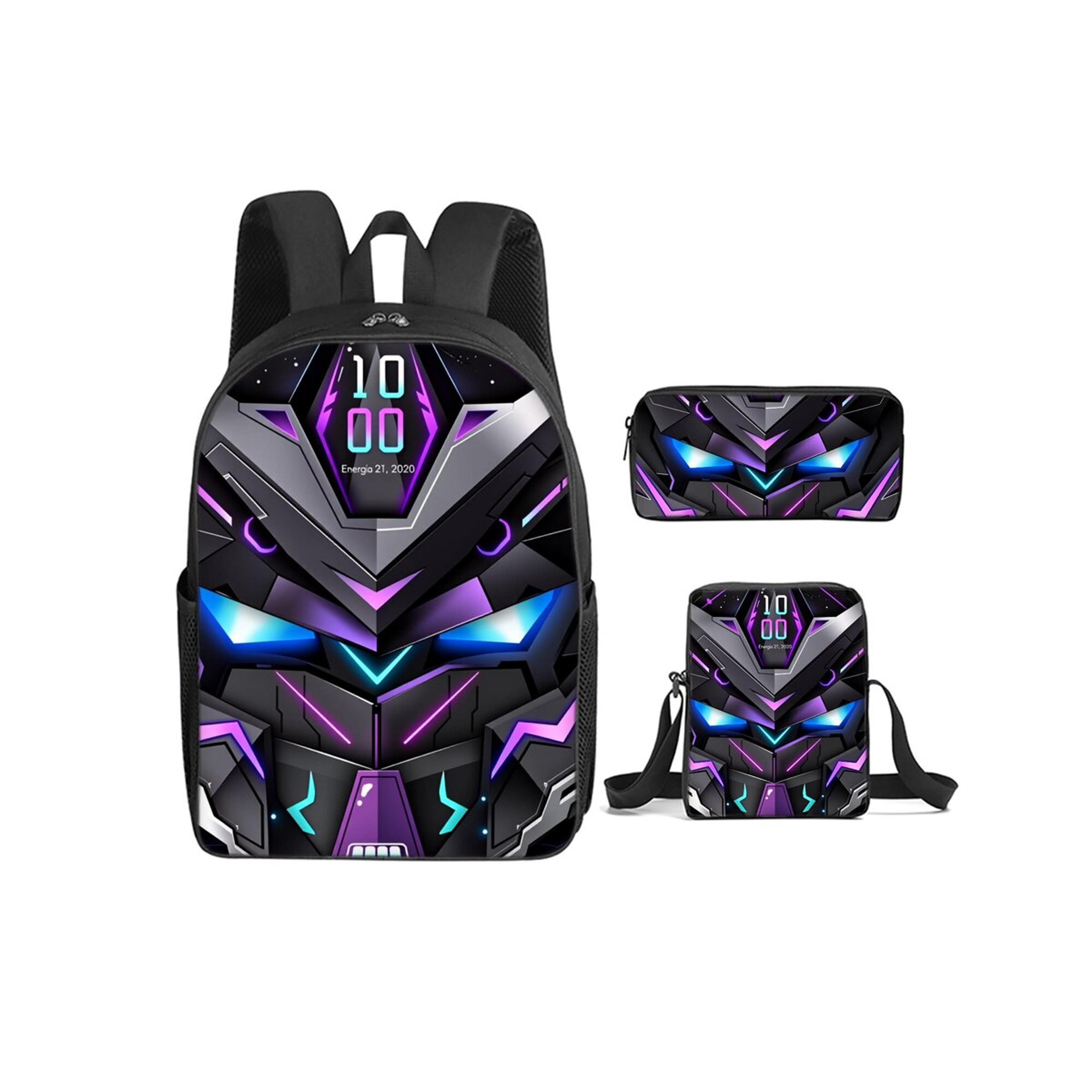 Mechanical Robot Kids Backpack Set With Messenger Bag And Pencil Case 7