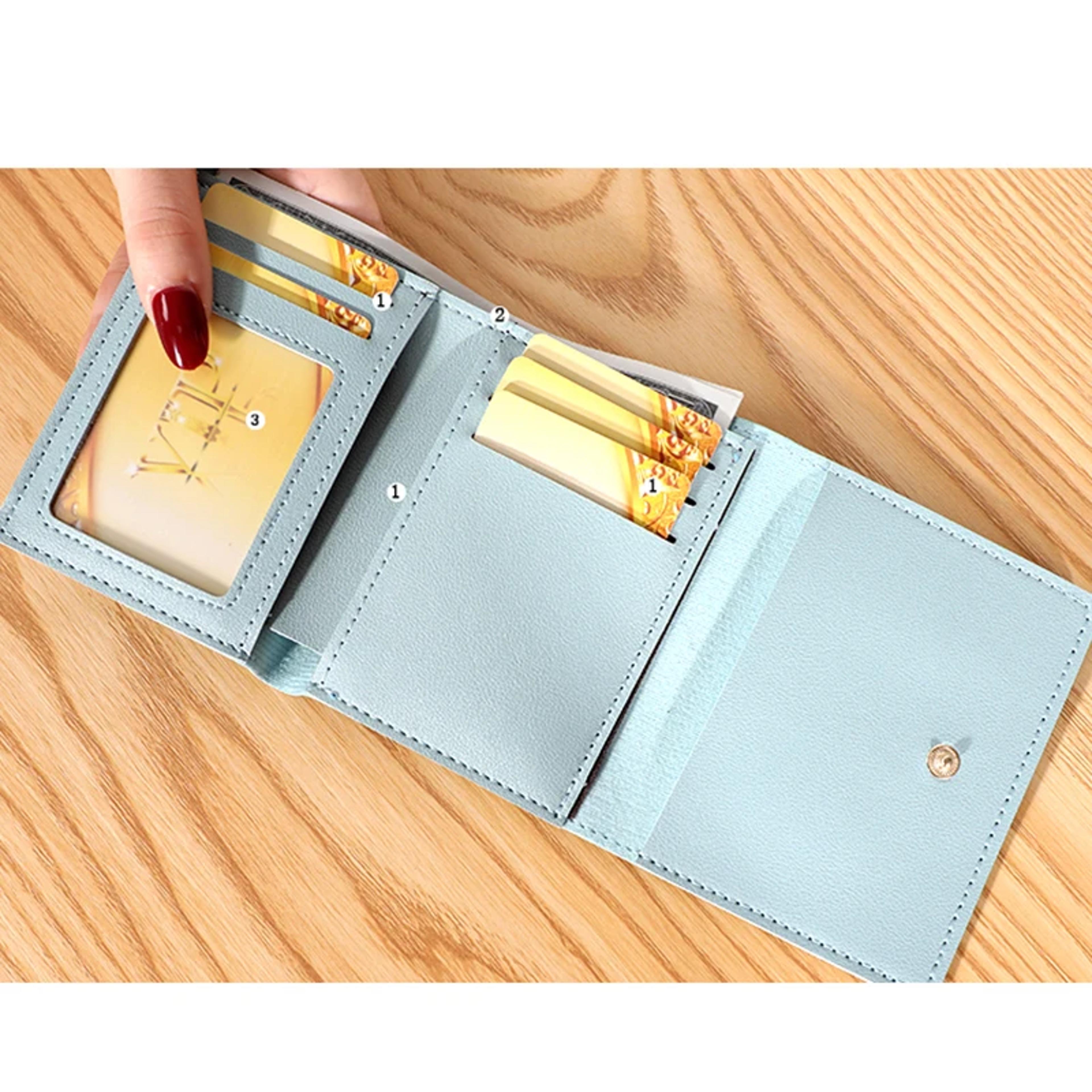Chic Compact Womens Wallet PU Leather Short Purse And Card Holder 3