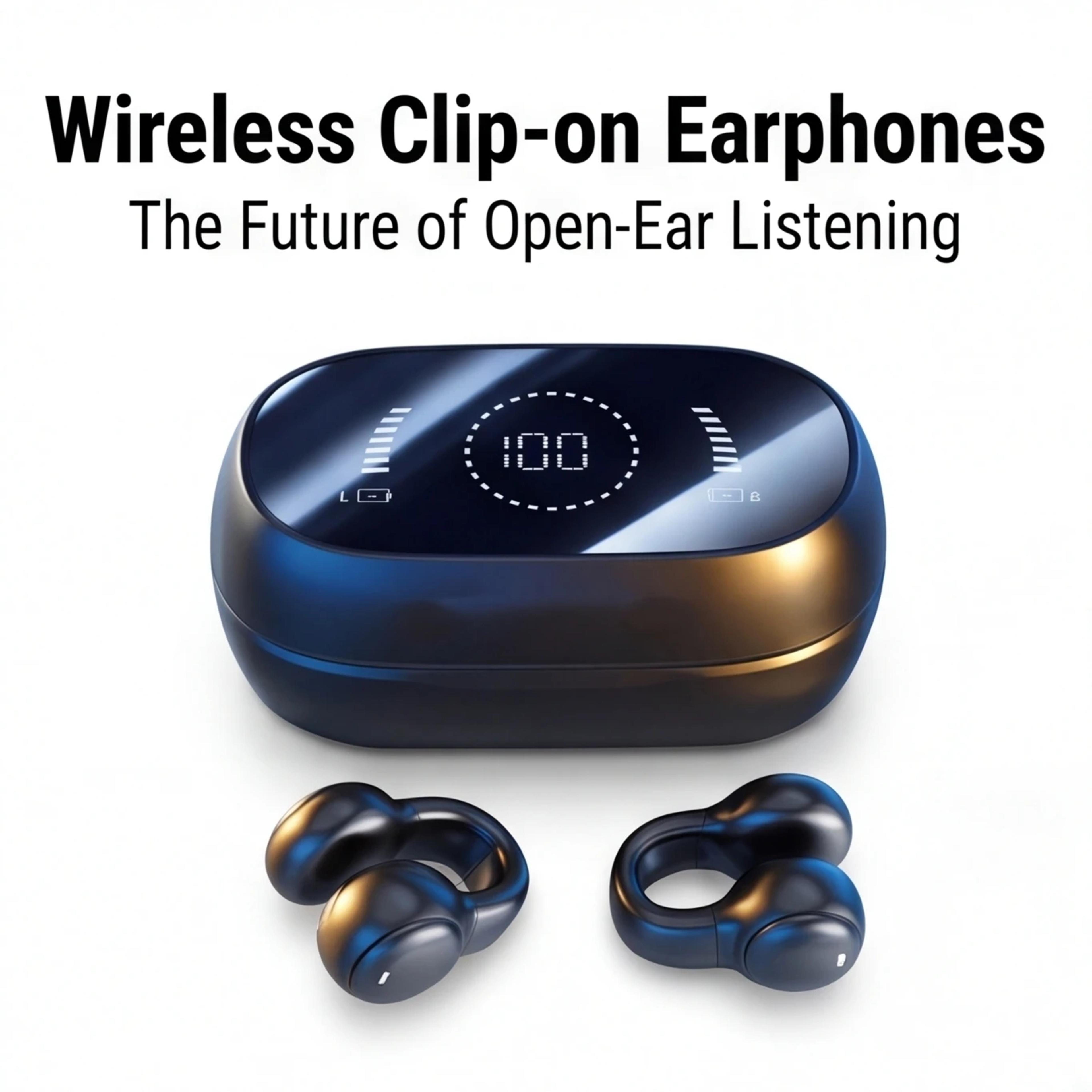M47 Wireless Bluetooth Earbuds With Digital Display And Open Ear Sport Fit 1