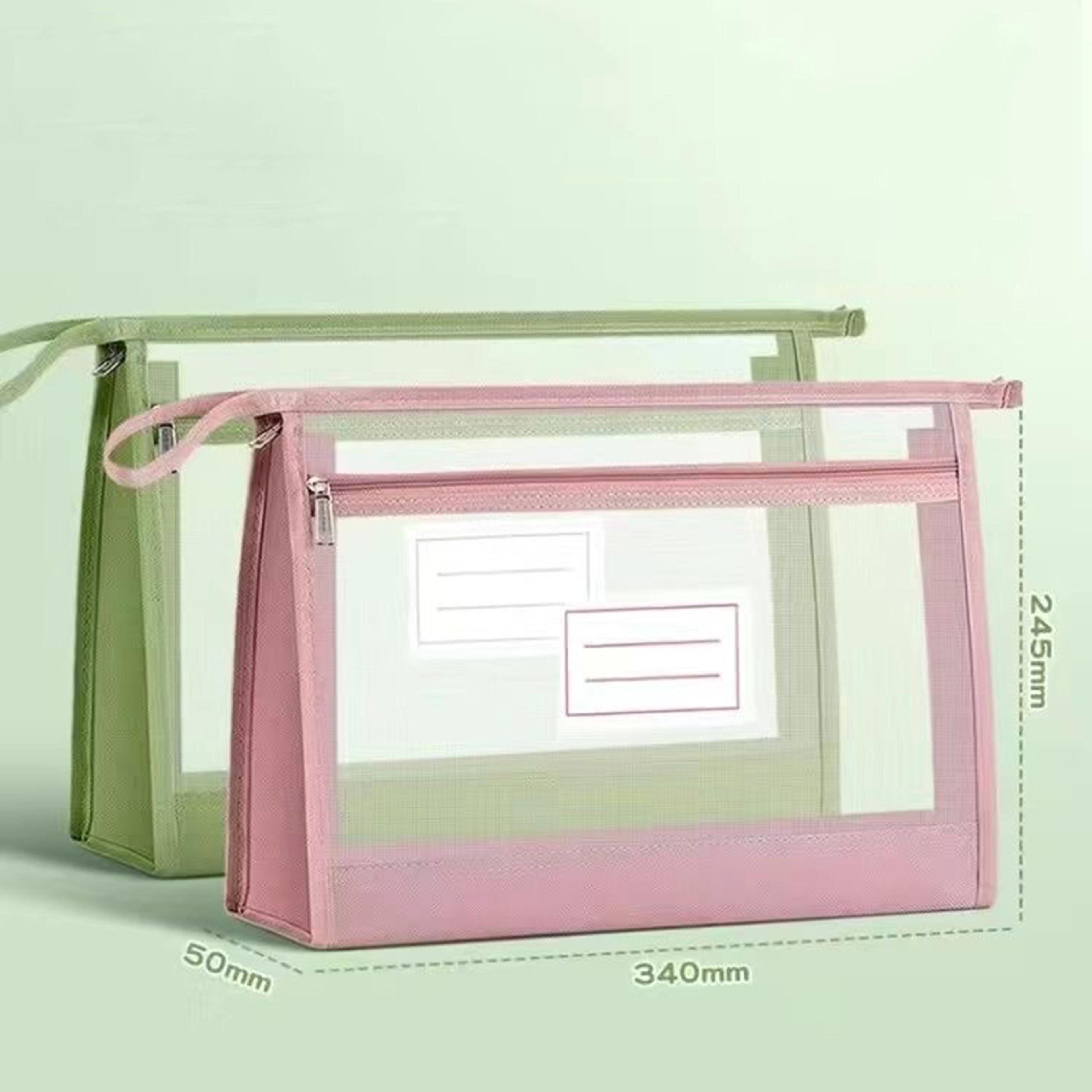 Transparent Mesh Document Organizer With Double Zipper And Portable Handle 3