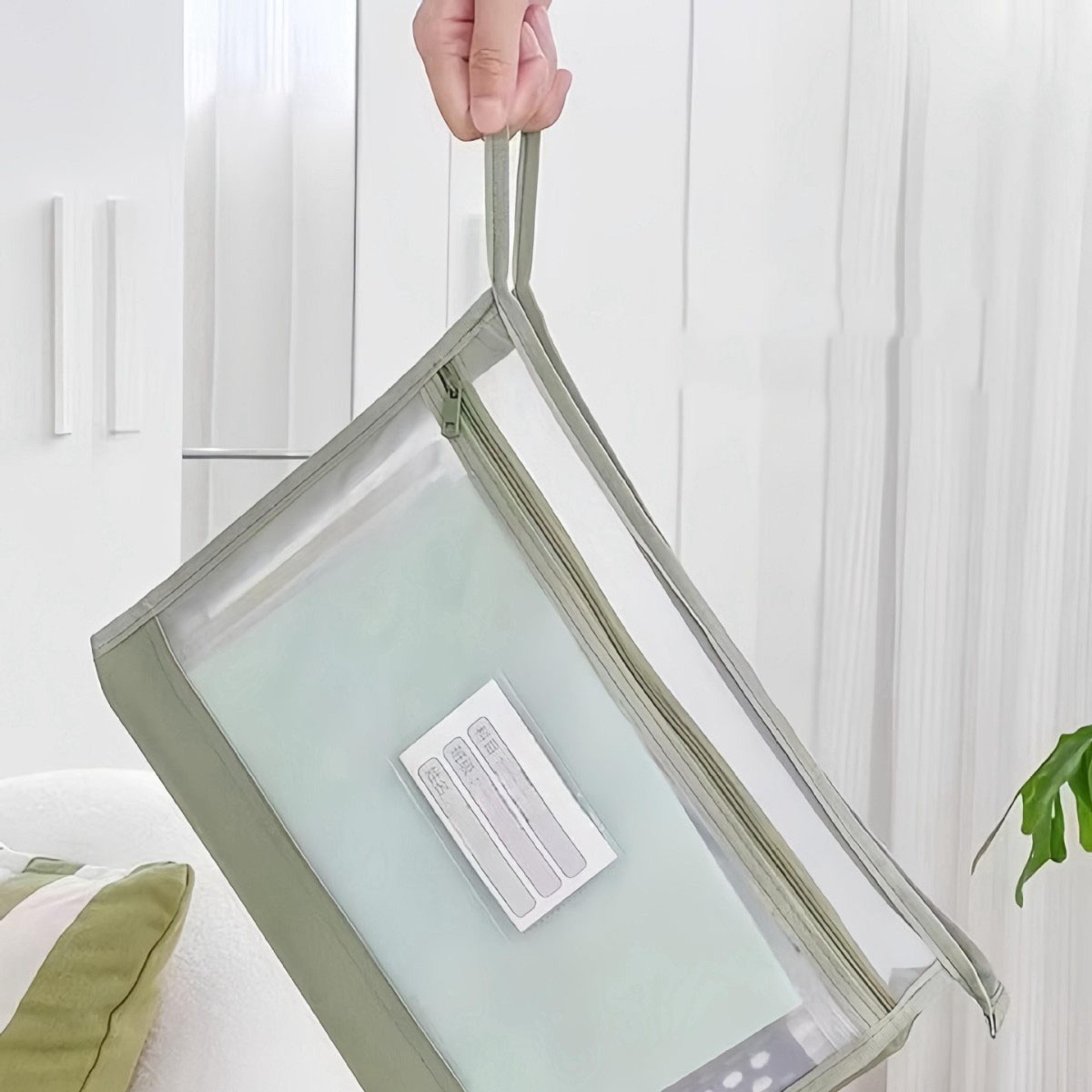 Transparent Mesh Document Organizer With Double Zipper And Portable Handle 4