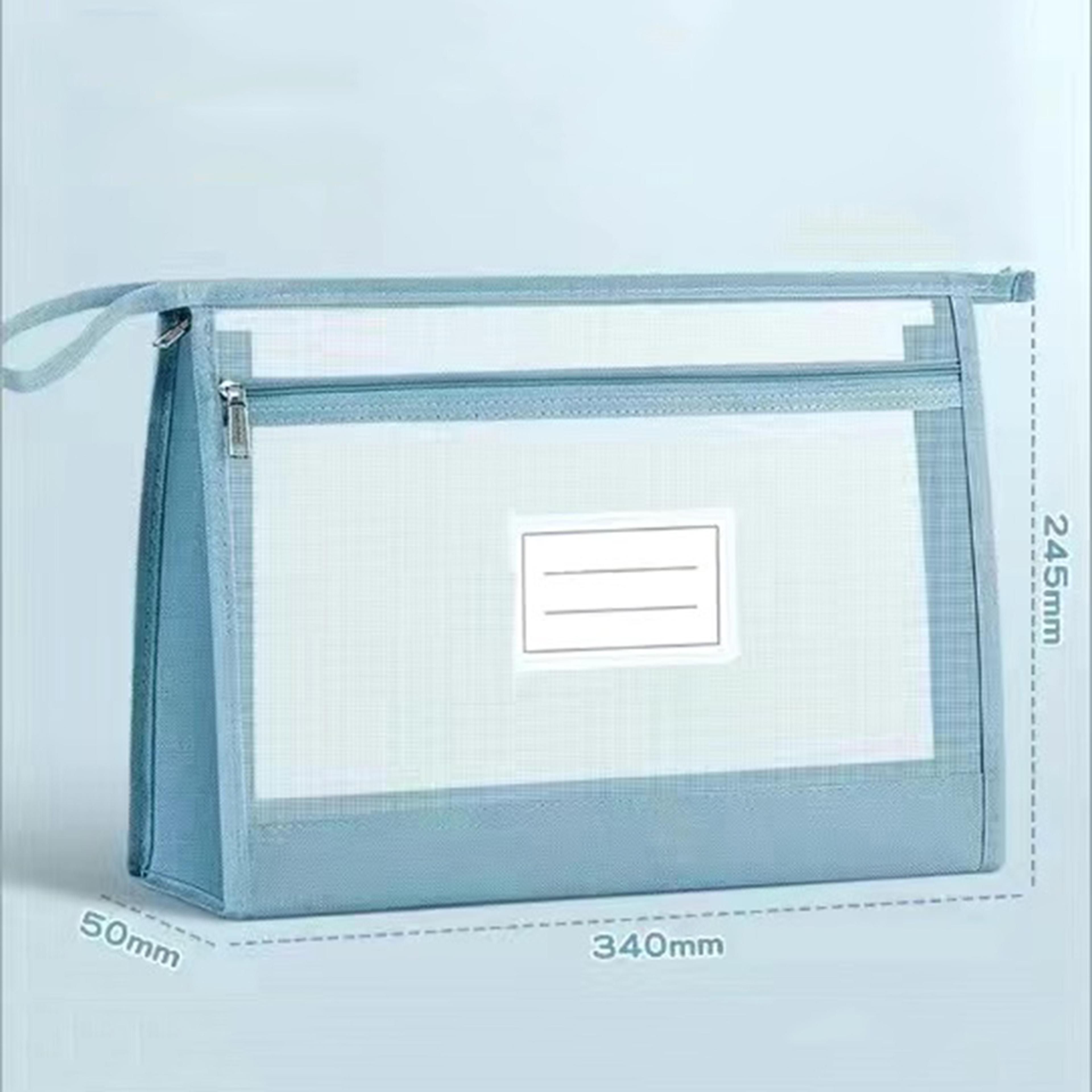Transparent Mesh Document Organizer With Double Zipper And Portable Handle 5