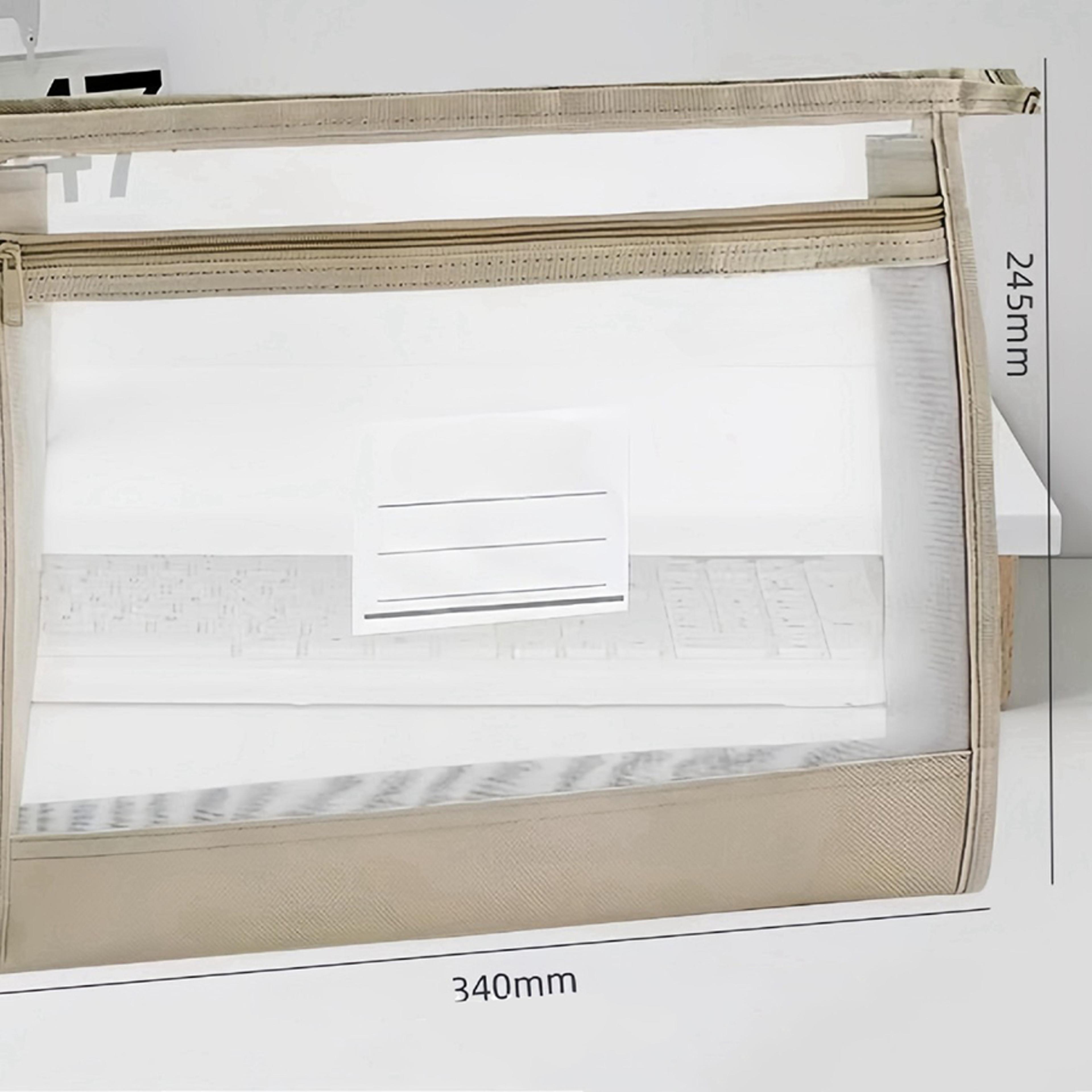 Transparent Mesh Document Organizer With Double Zipper And Portable Handle 6