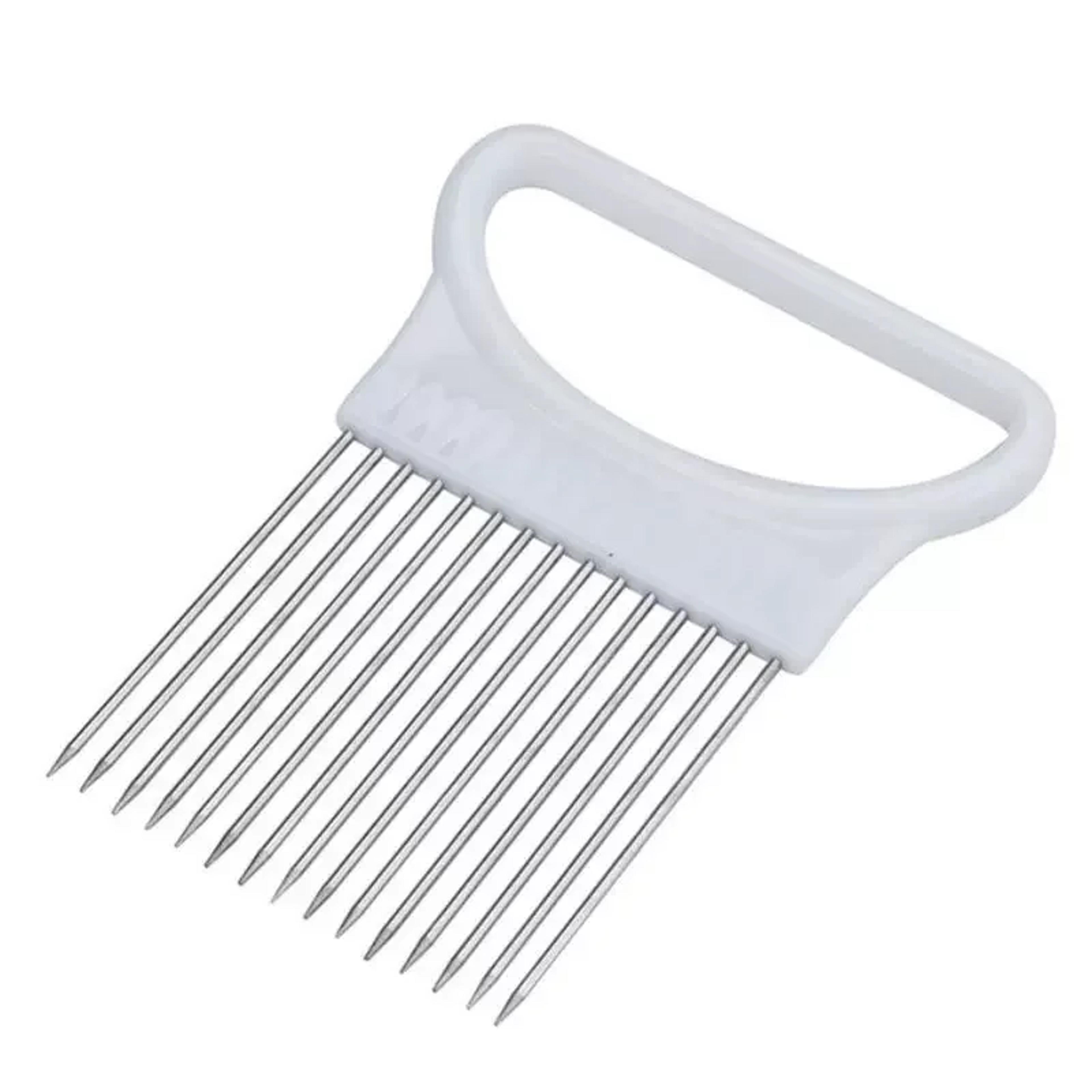 Stainless Steel Onion Slicer And Vegetable Slicing Guide For Safe Even Cuts 8