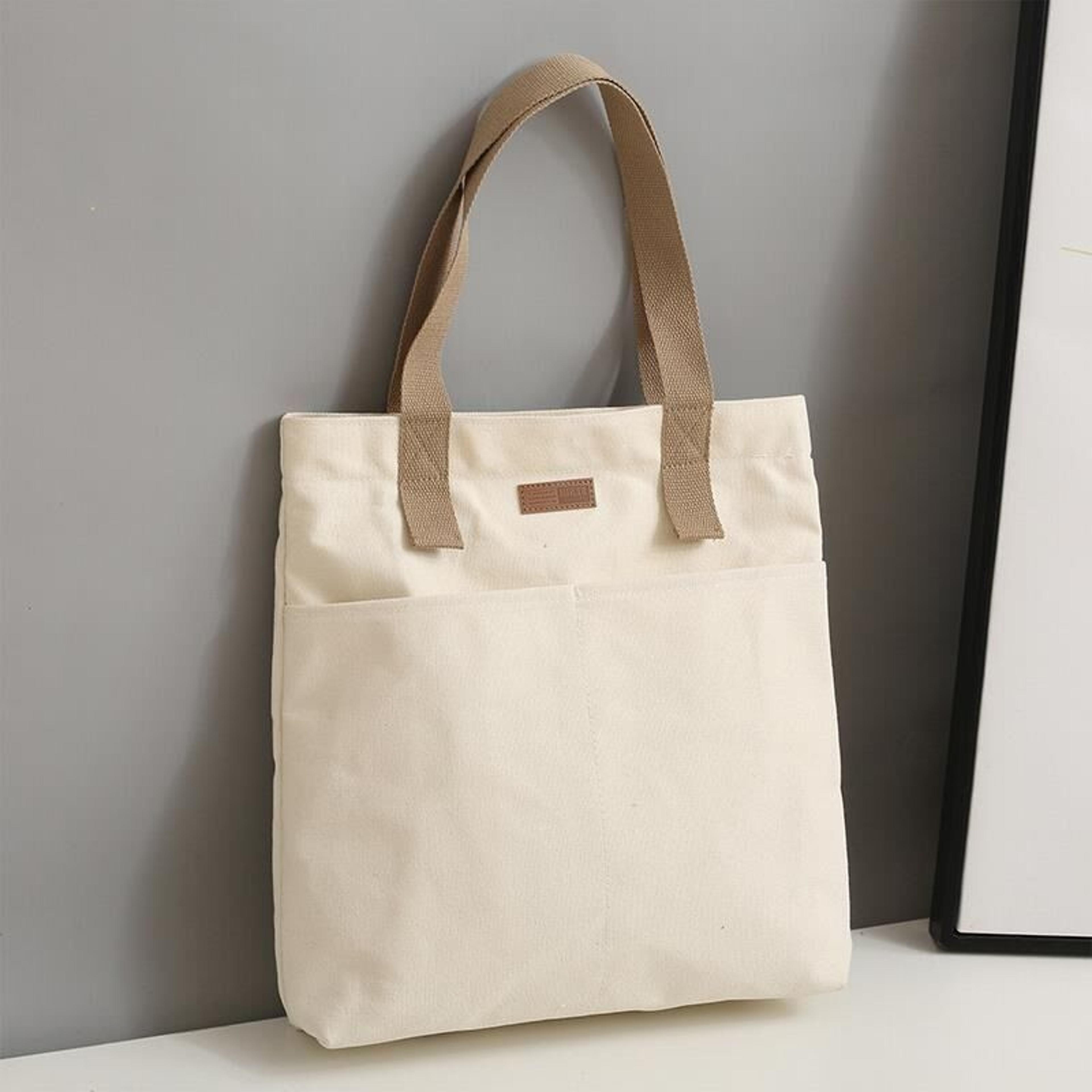 Everyday Large Capacity Womens Canvas Tote Bag For Work Travel And Commuting 0