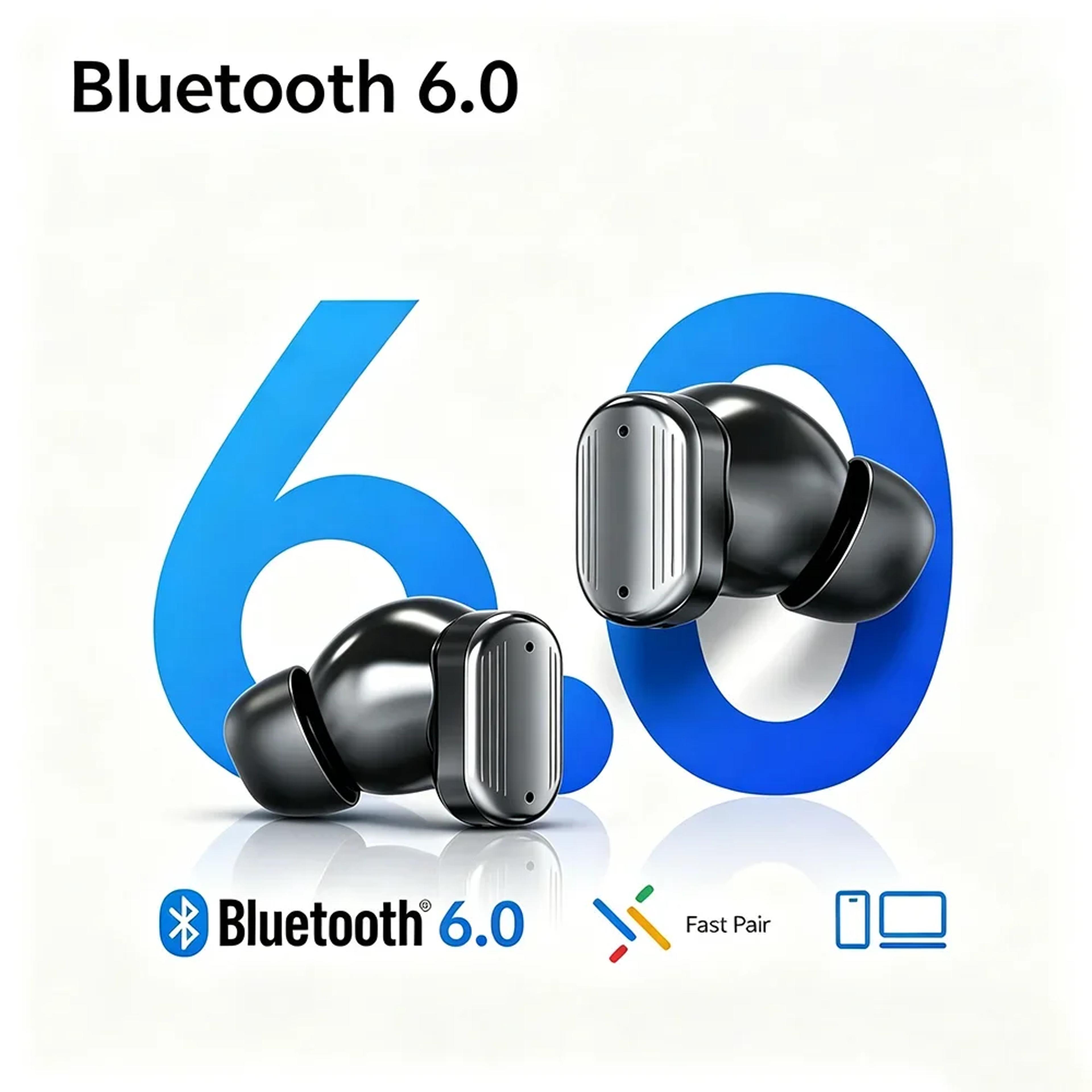 Bluetooth 60 ANC Wireless Earbuds IPX7 Waterproof Mini In Ear Headphones 4