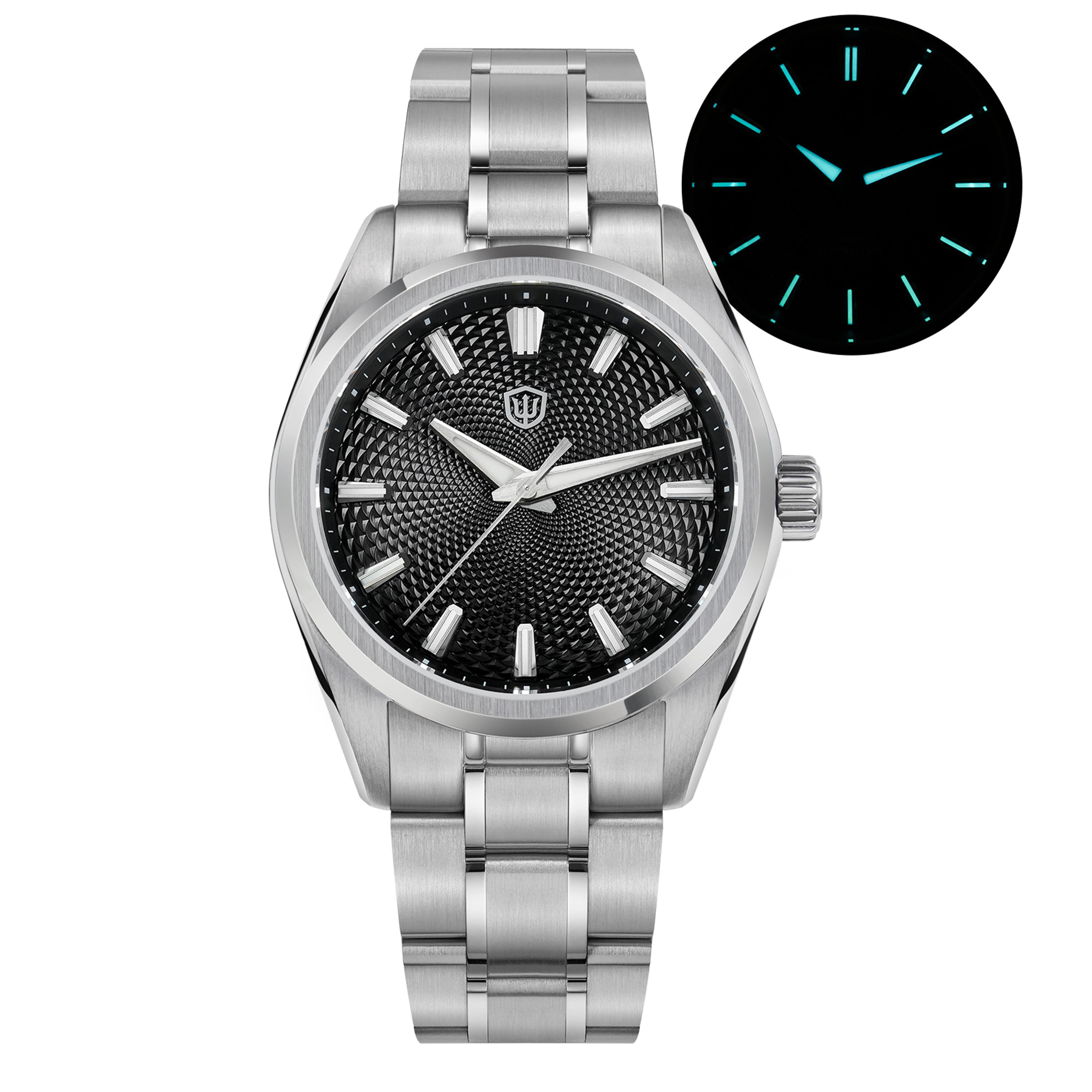 Quartz Watch With Ice Crack Dial And Sapphire Crystal 8