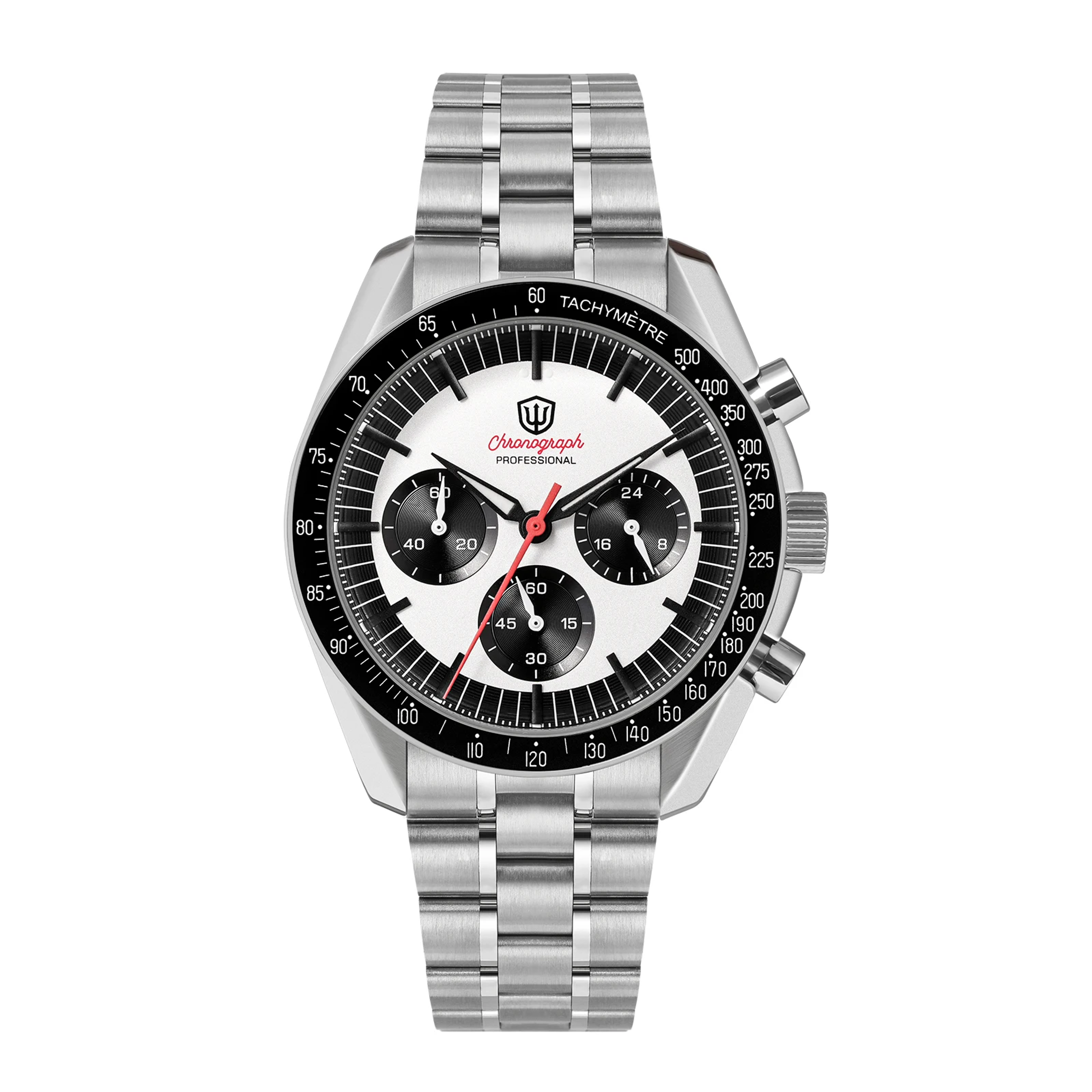 Meca Quartz Chronograph Sapphire Vintage Watch 1