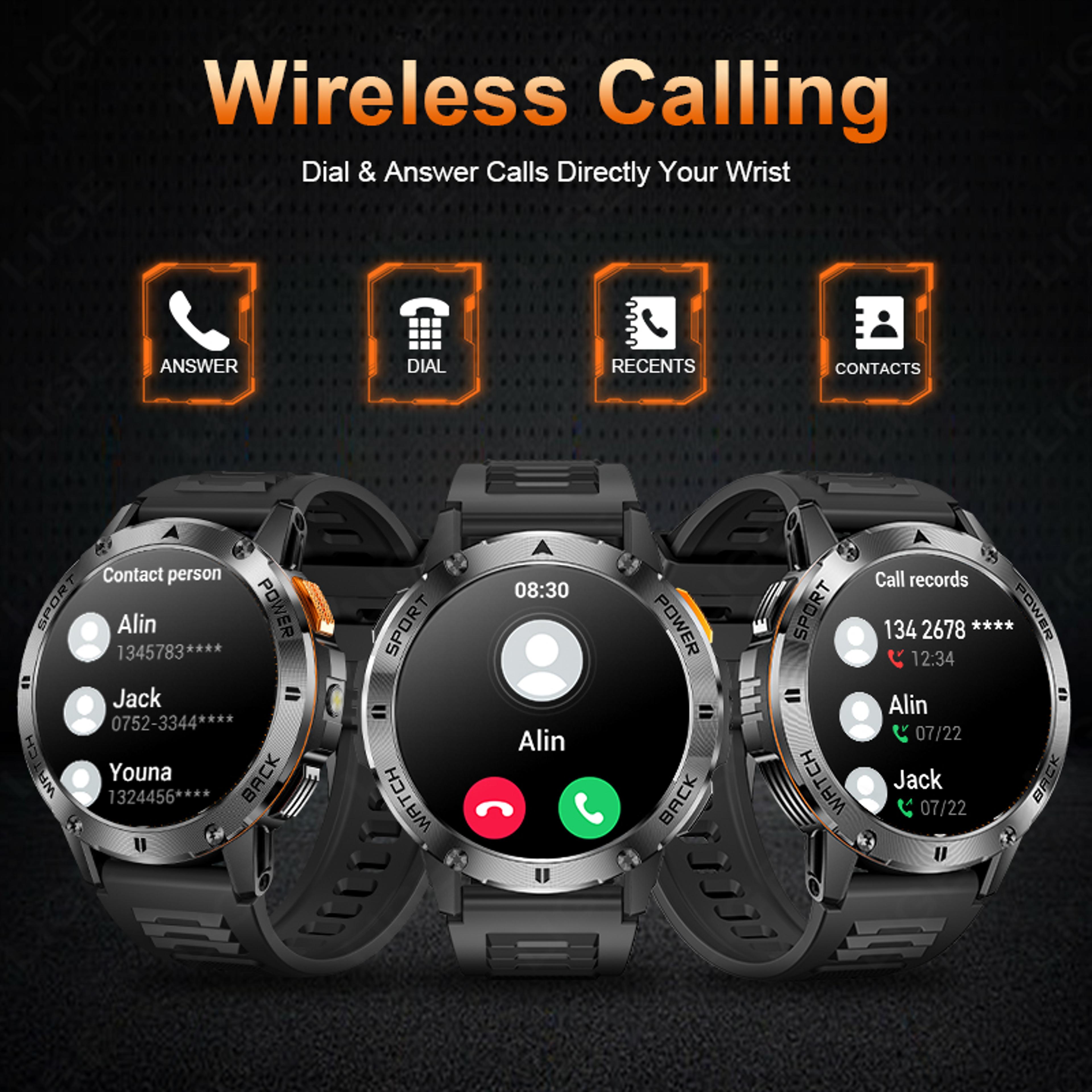 Outdoor GPS Smart Watch For Men With Bluetooth Calling Compass And LED Flashlight 3